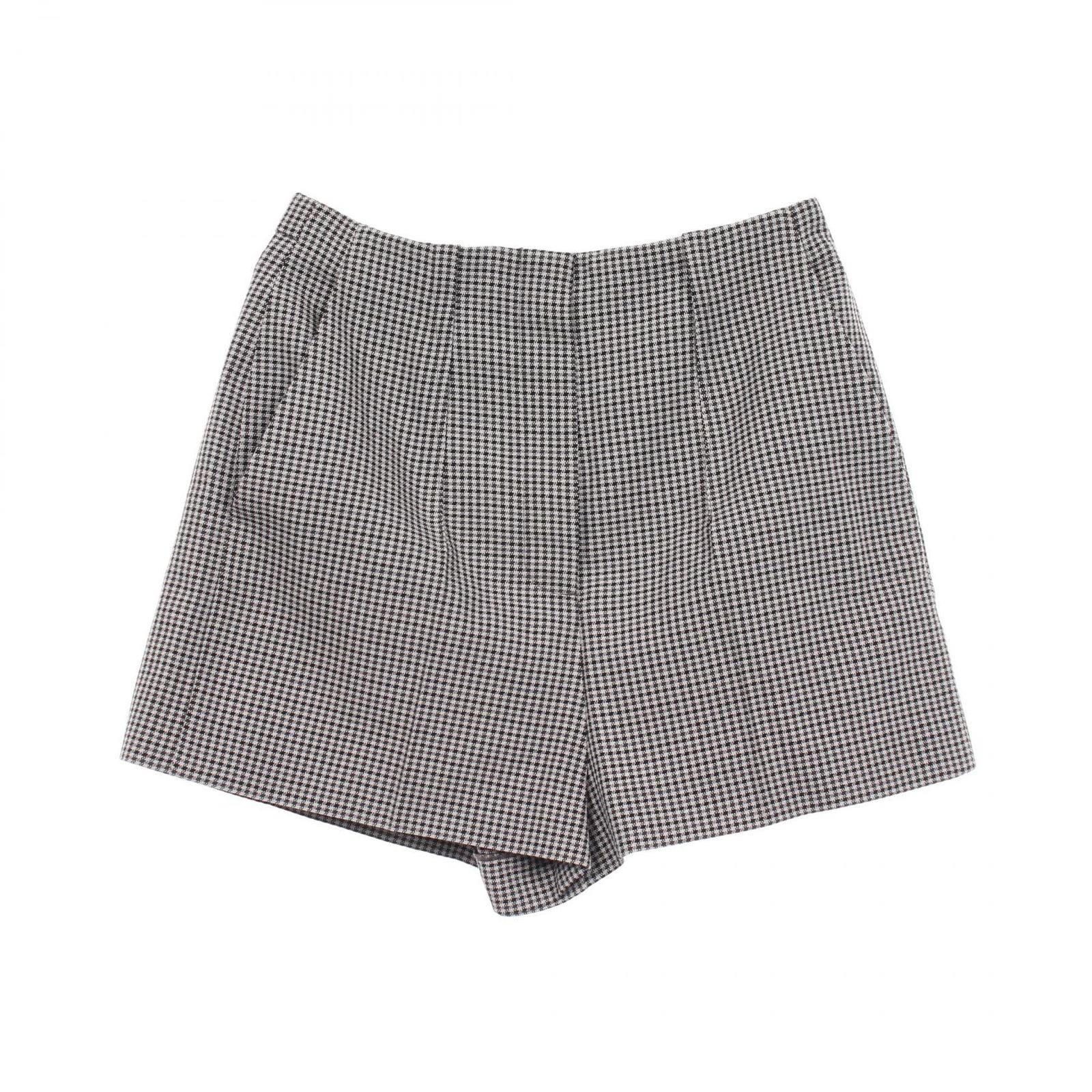 フェンディ FENDI パンツ 千鳥格子 ショート ウール パンツ レディース Used A
