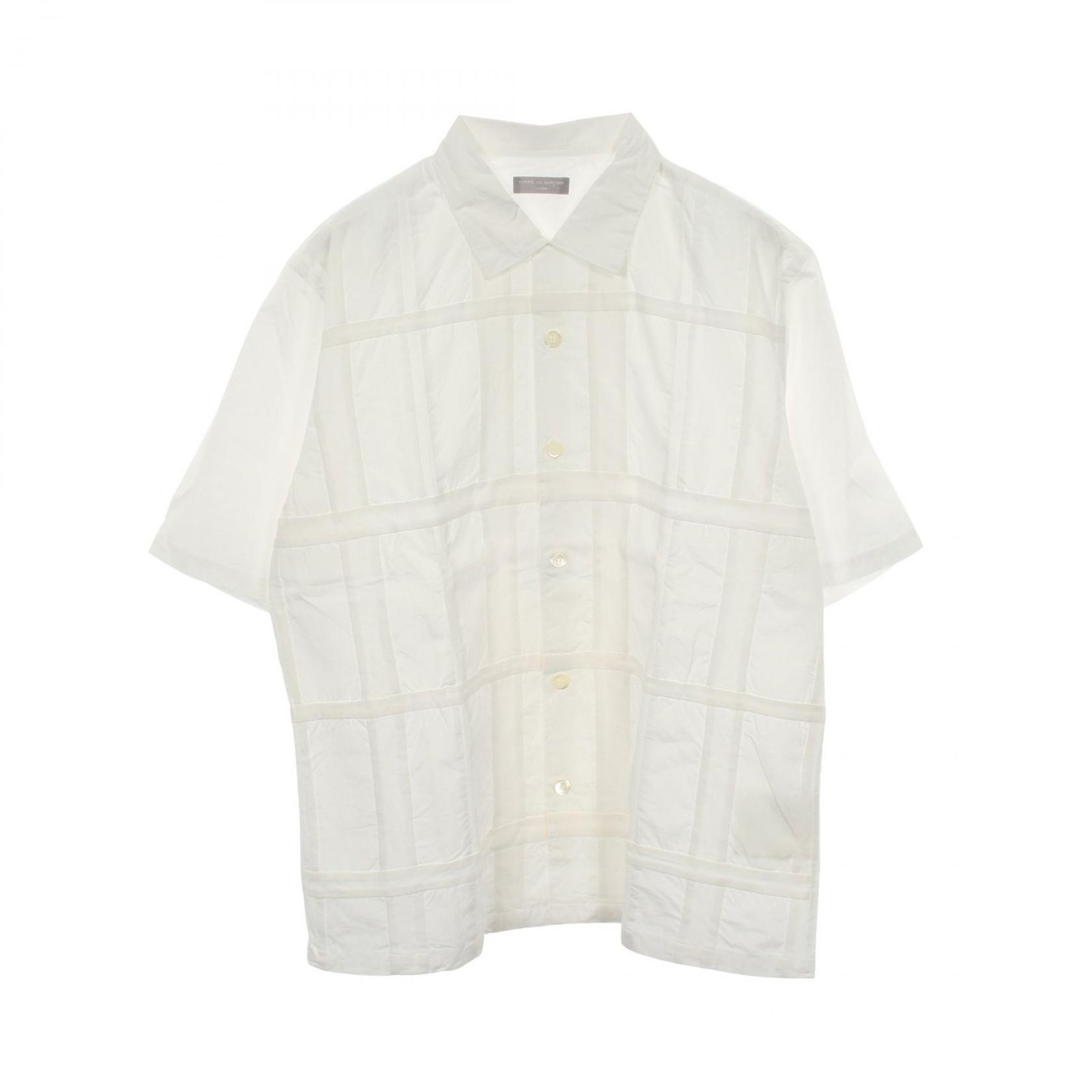 コムデギャルソンオム COMME des GARCONS HOMME 半袖 シワ加工 HF-B063 ホワイト コットン ポロシャツ メンズ Used A