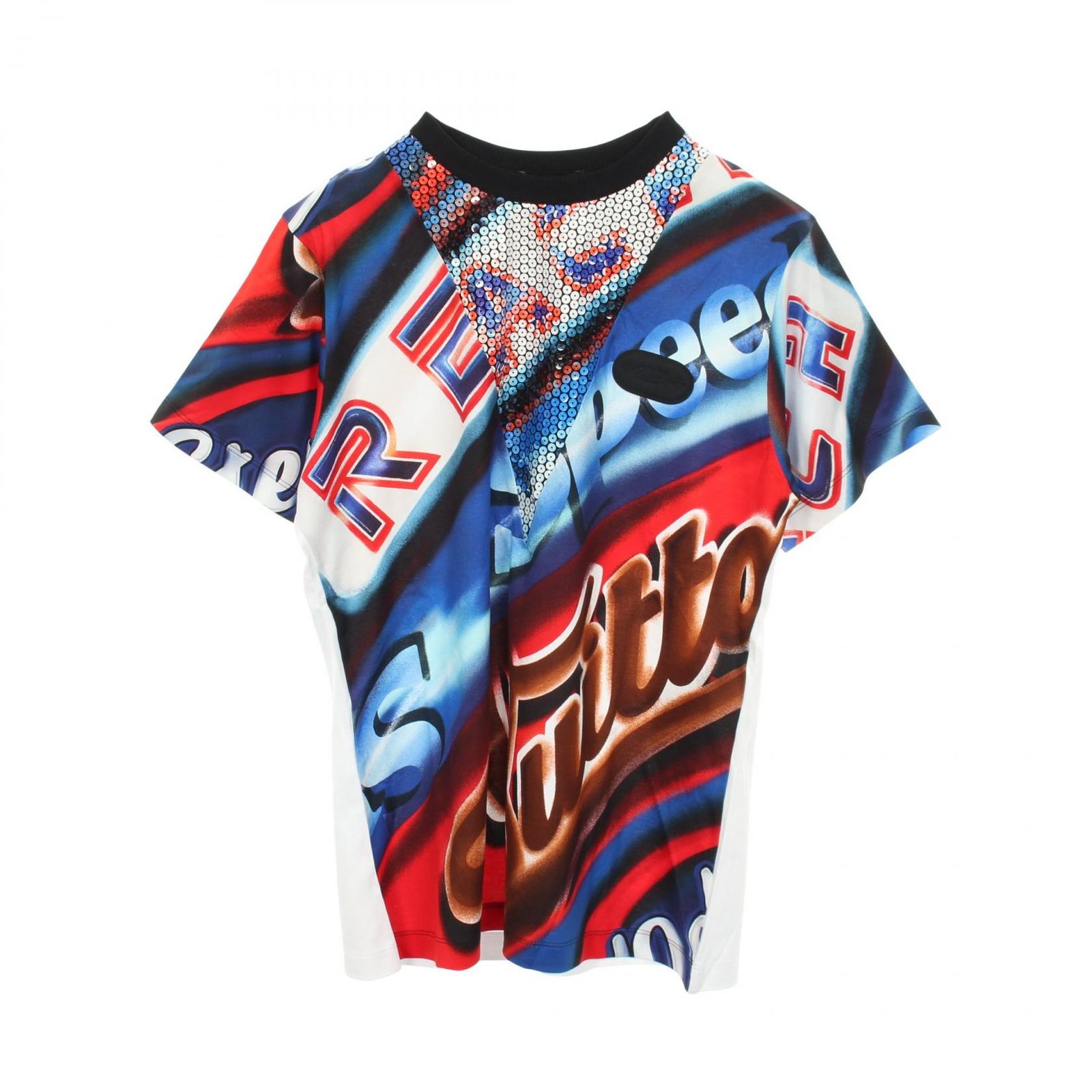 ルイ・ヴィトン LOUIS VUITTON 半袖Tシャツ グラフィックプリント ステートメント RW211B EJ7 FKTB98 コットン Tシャツ レディース 未使用