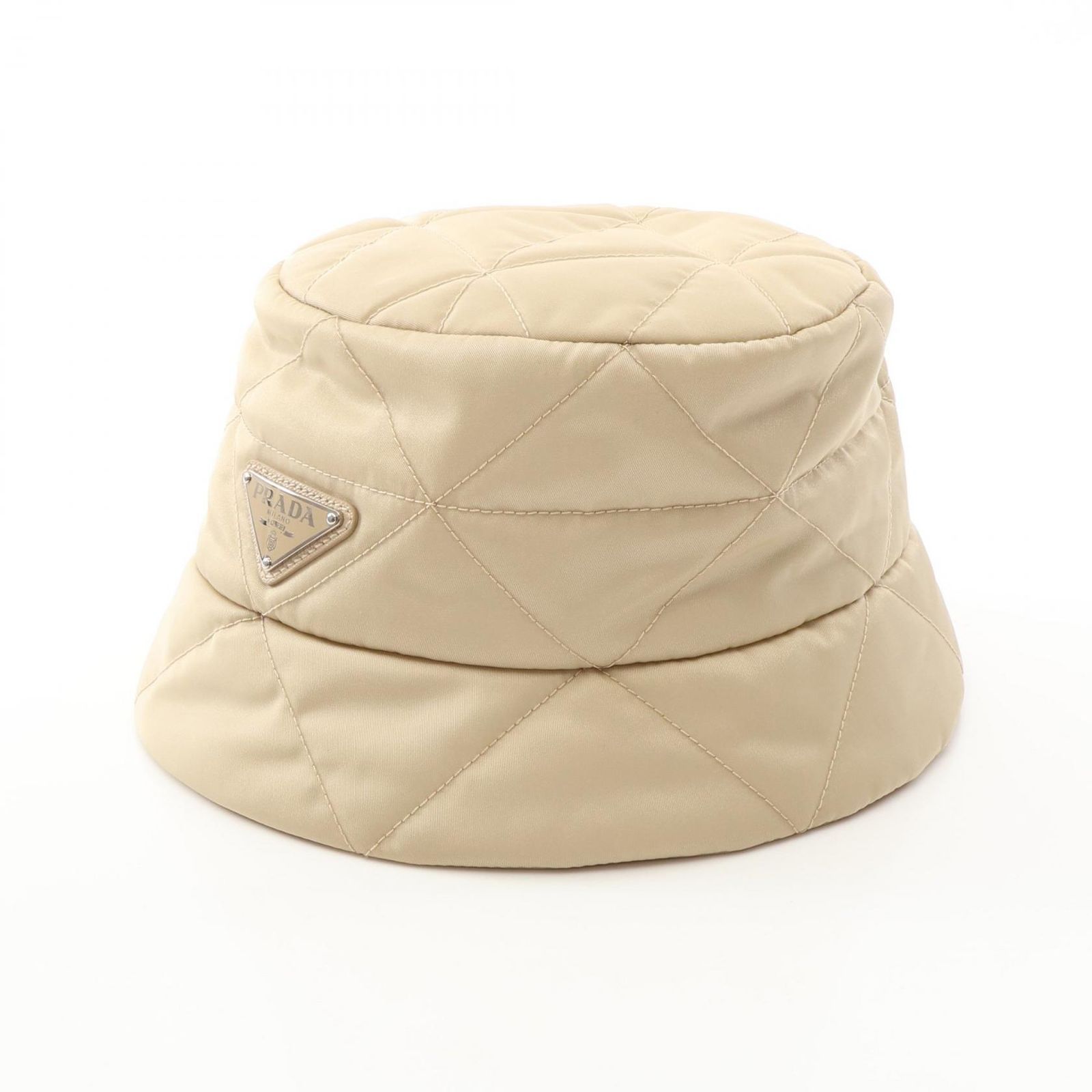 プラダ PRADA ハット Re-Nylon キルティング バケット ナイロン ハット レディース Used B