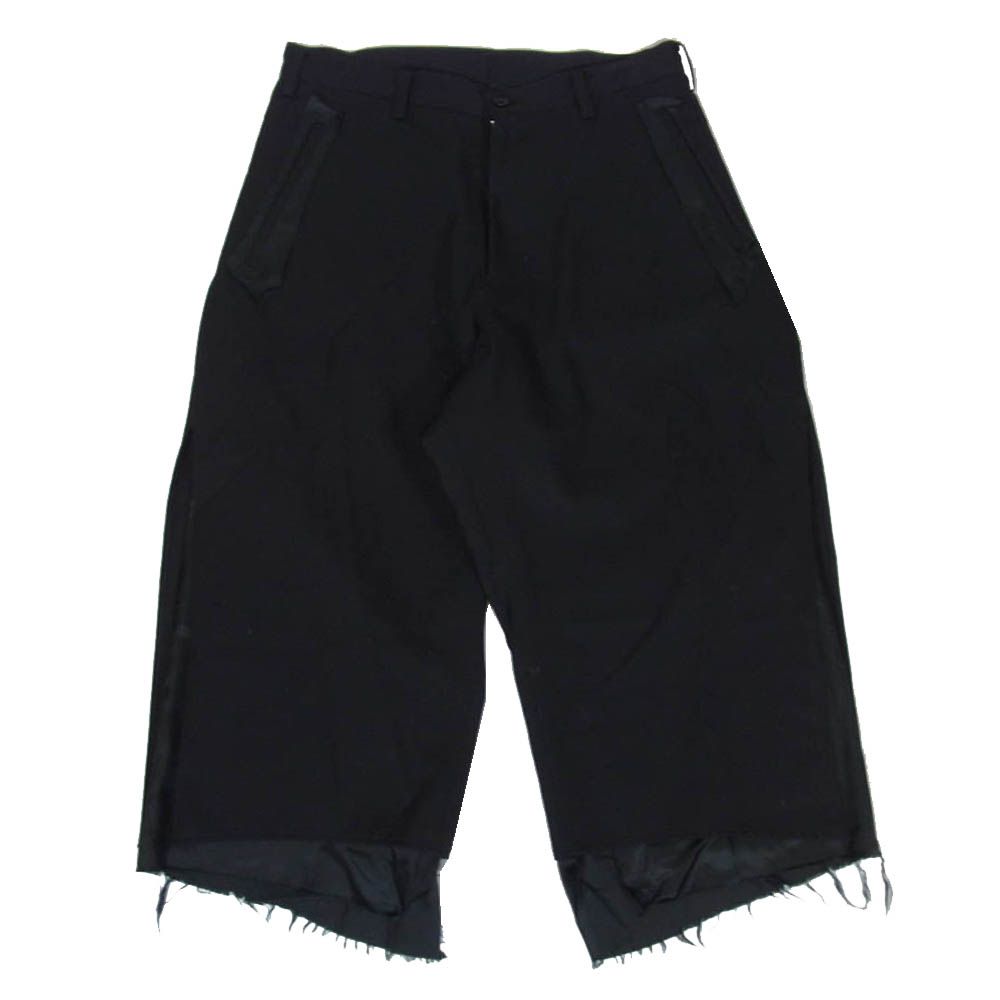 sulvam サルバム 23SS SR-P04-100 Mid Length Slit Slacks ミドル丈 クロップド スリット スラックス パンツ ブラック系 M【中古】