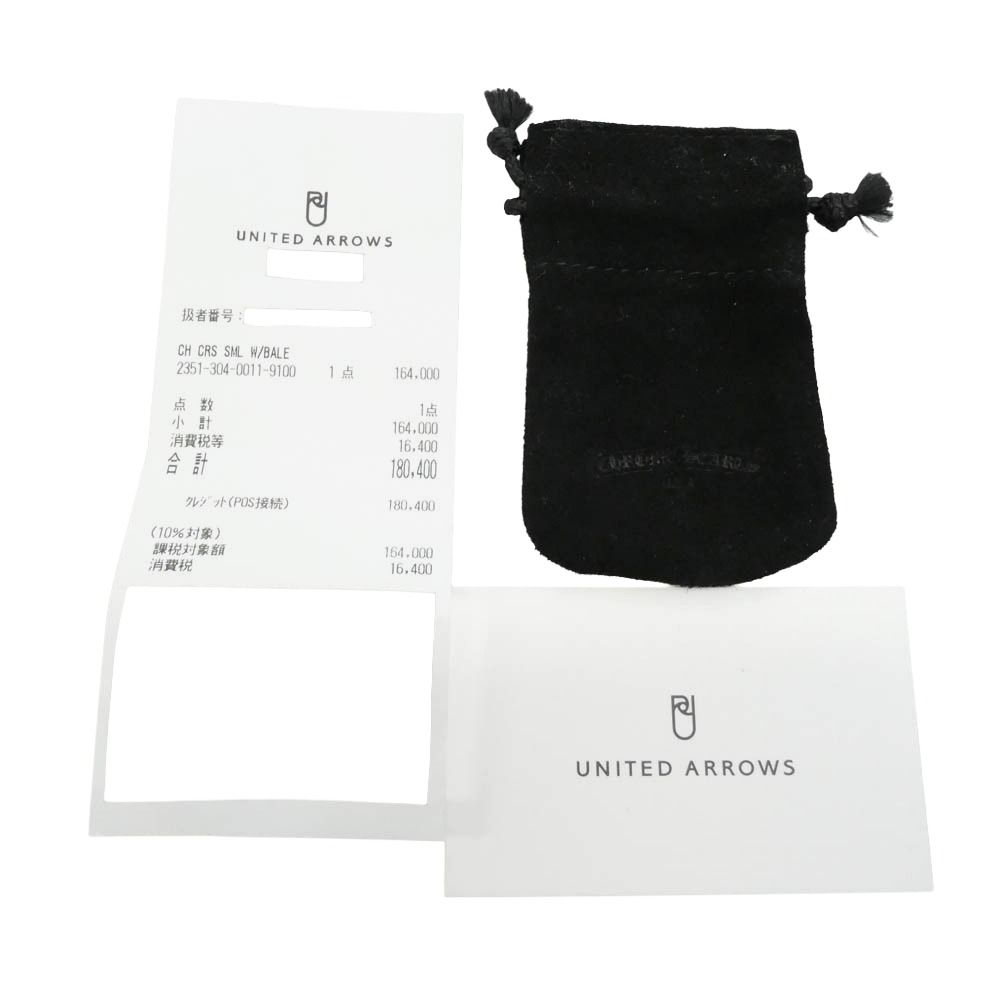 CHROME HEARTS クロムハーツ（原本無） ユナイテッドアローズレシート原本付属 CH CRS SML W BALE スモールCHクロス w/ベイル ペンダントトップ シルバー系【中古】 CHROME HEARTS クロムハーツ（原本無） ユナイテッドアローズレシート