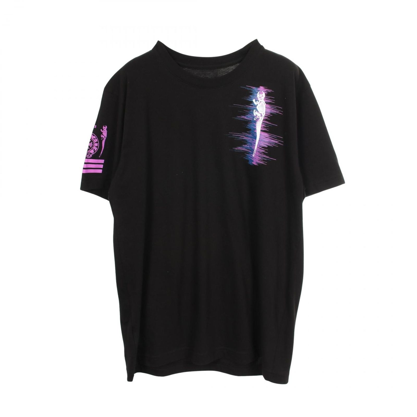 クロムハーツ CHROME HEARTS 半袖Tシャツ JOE FOTI Exhibition 2026 日本限定 ブラック/パープル/ブルー コットン フォティTシャツ メンズ Used A