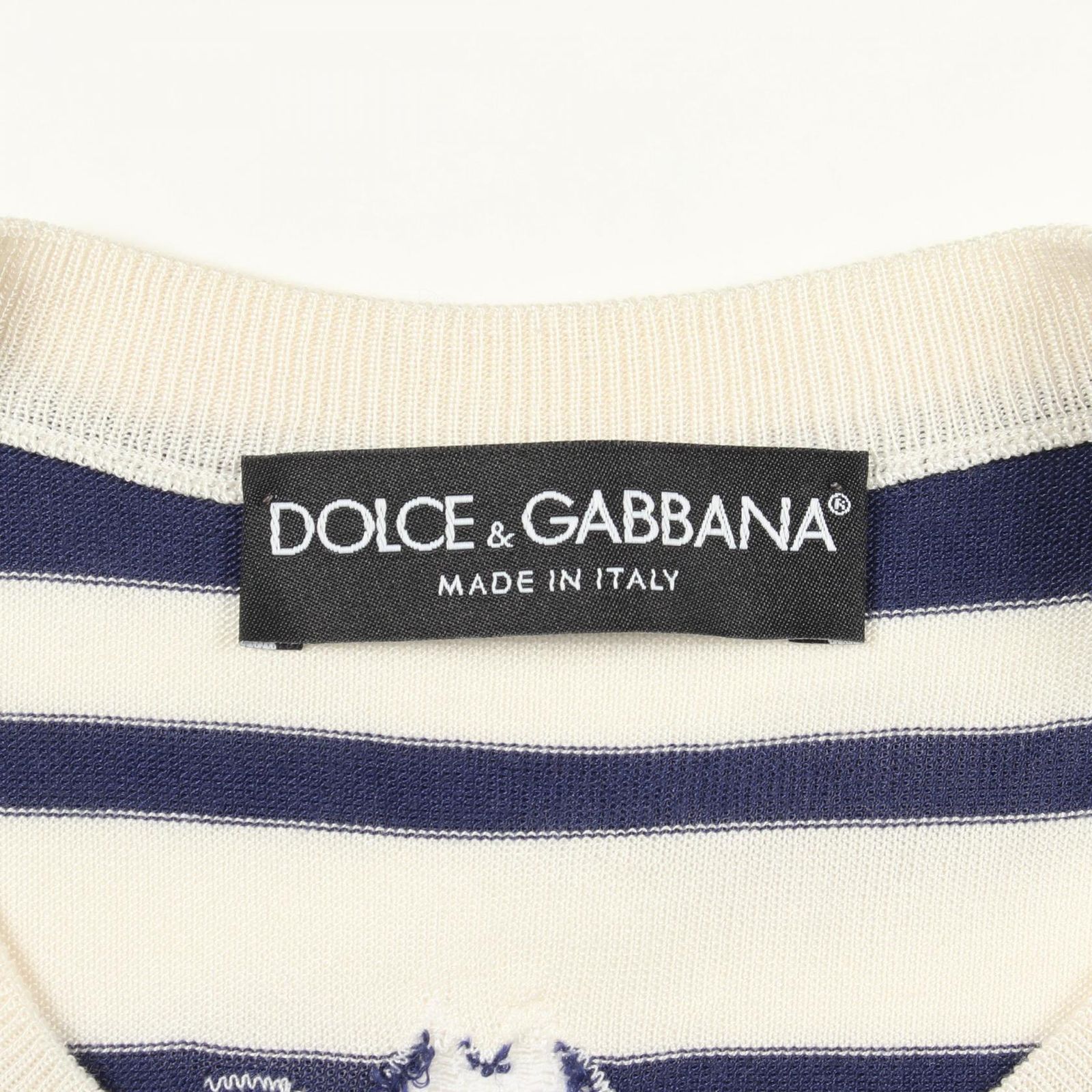 ドルチェアンドガッバーナ DOLCE & GABBANA カーディガン ボーダー レース シルク カーディガン レディース Used A ドルチェアンドガッバーナ DOLCE & GABBANA カーディガン ボーダー レース シルク カーディガン レディース Used A