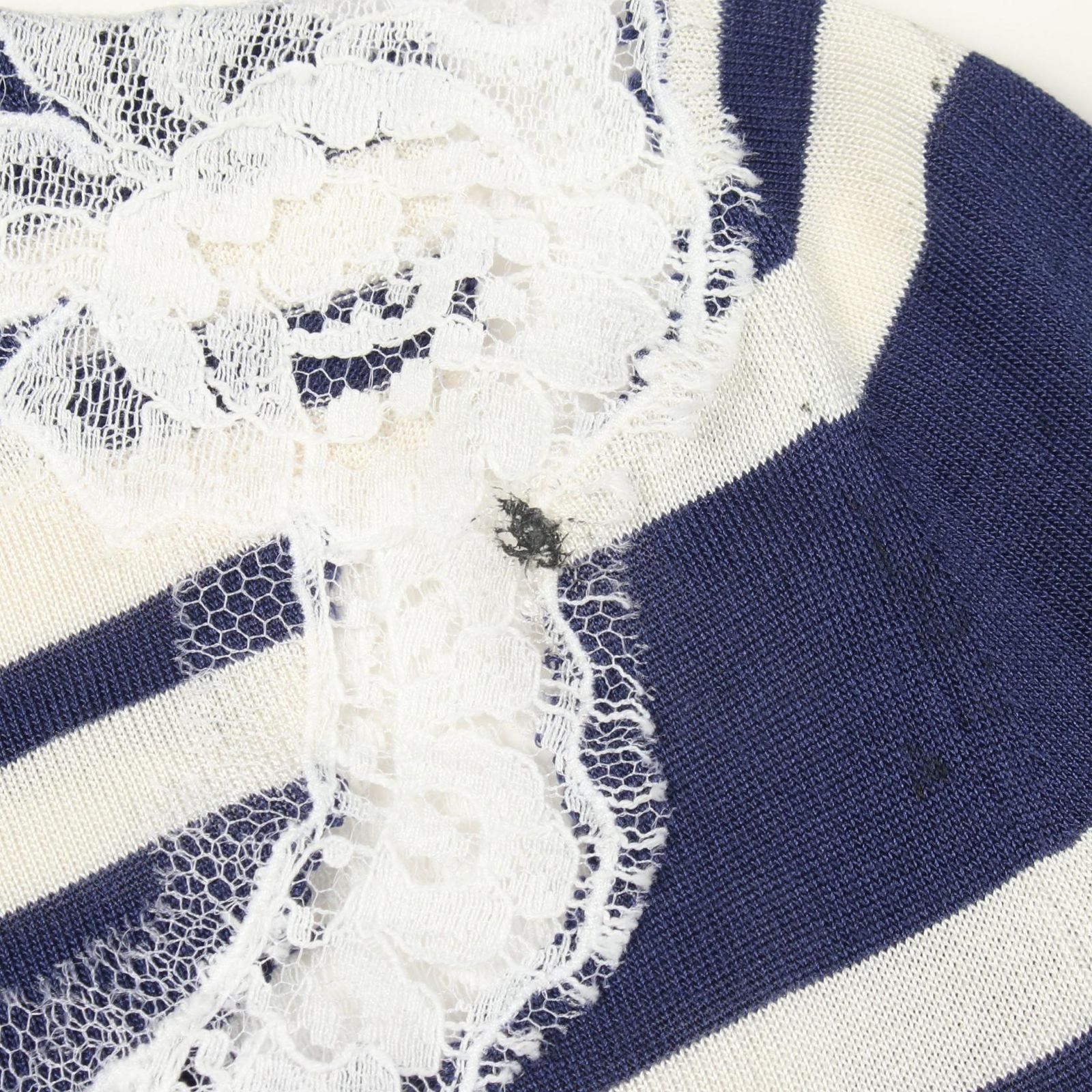 ドルチェアンドガッバーナ DOLCE & GABBANA カーディガン ボーダー レース シルク カーディガン レディース Used A ドルチェアンドガッバーナ DOLCE & GABBANA カーディガン ボーダー レース シルク カーディガン レディース Used A