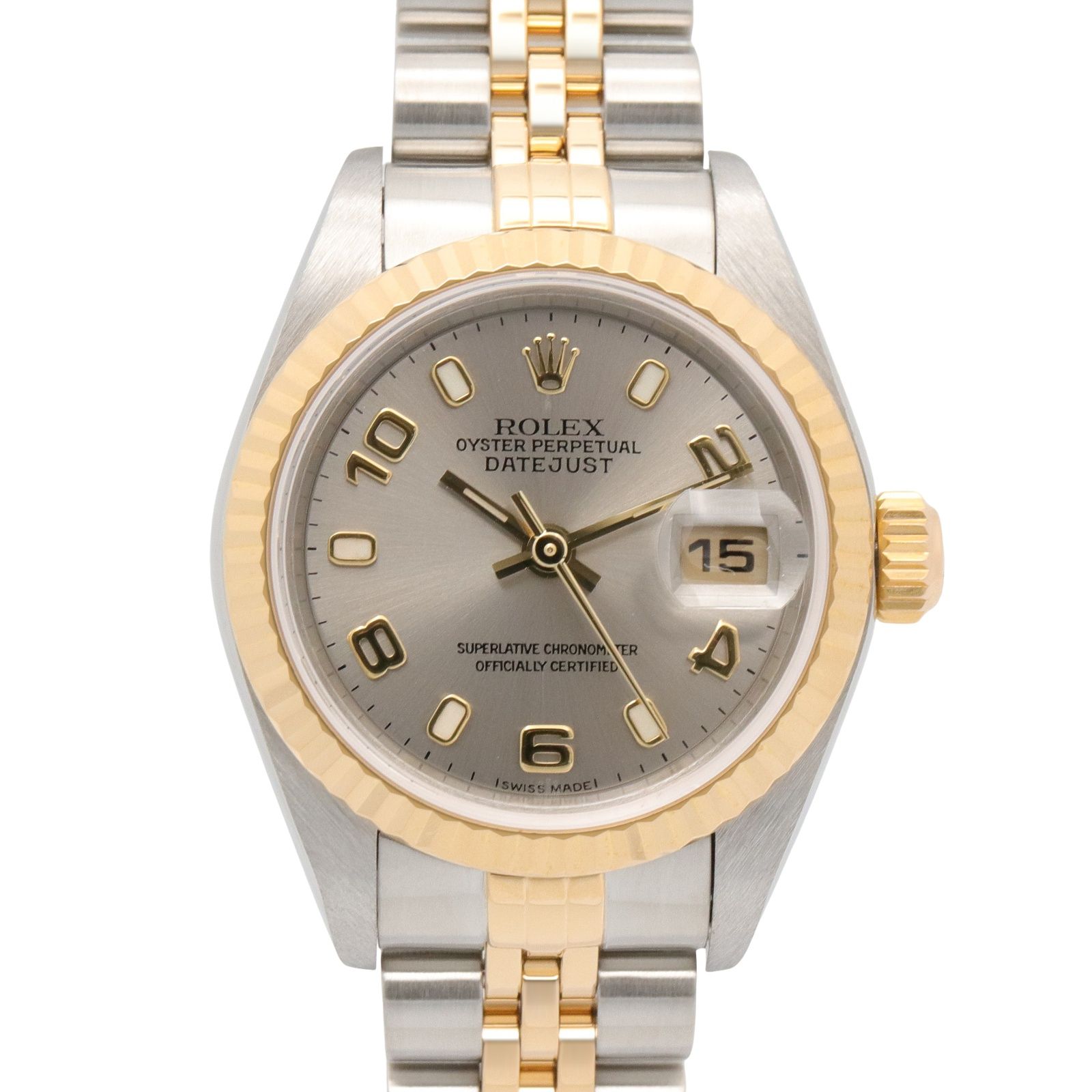 ロレックス ROLEX 腕時計 デイトジャスト K番 79173 SIL/トビAR K18（イエローゴールド） ステンレススチール デイトジャスト K番 レディース Used A