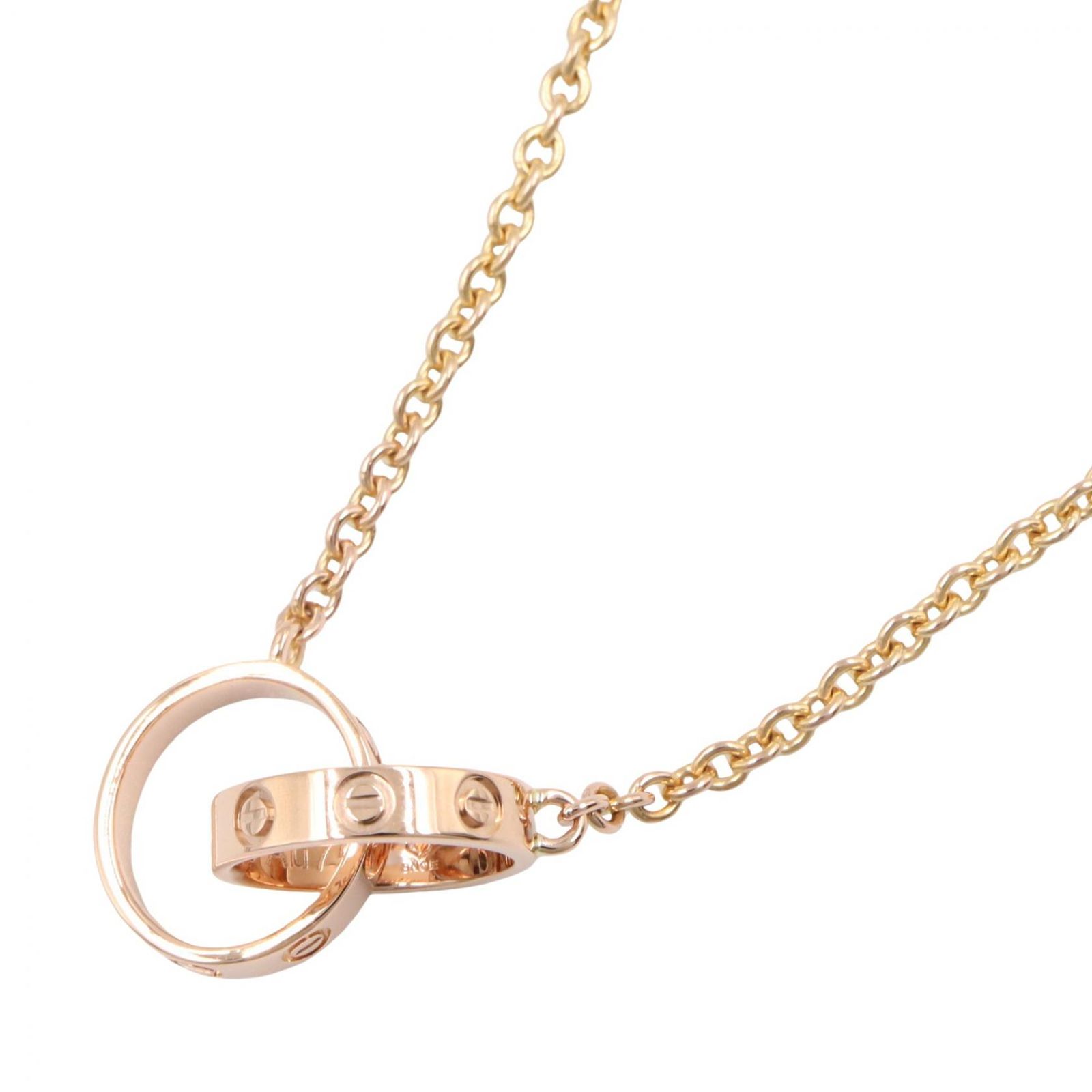 カルティエ CARTIER ネックレス ベビーラブ ネックレス B7212300 首回44cm K18PG（ピンクゴールド） ベビーラブ ネックレス レディース Used A