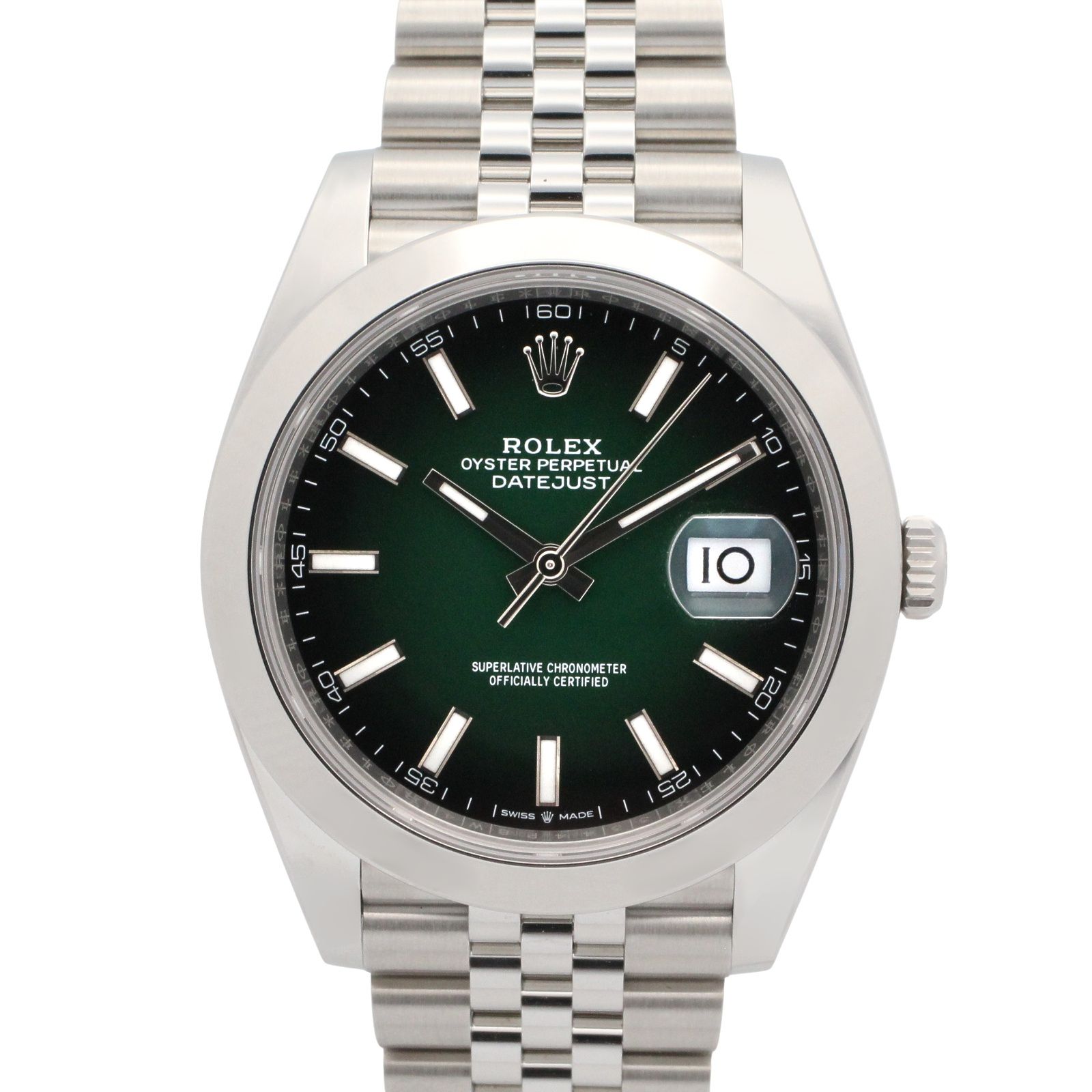 ロレックス ROLEX 腕時計 デイトジャスト ランダム番 126300 ミントGR/BA ステンレススチール デイトジャスト ランダム番 メンズ Used A