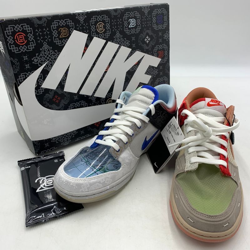 【中古品】 NIKE ナイキ × CLOT クロット 別注 コラボ DUNK LOW SP WHAT THE CLOT FN0316-999 ダンク ローSP スニーカー 靴 シューズ 【160-260627-ko-02-tei】