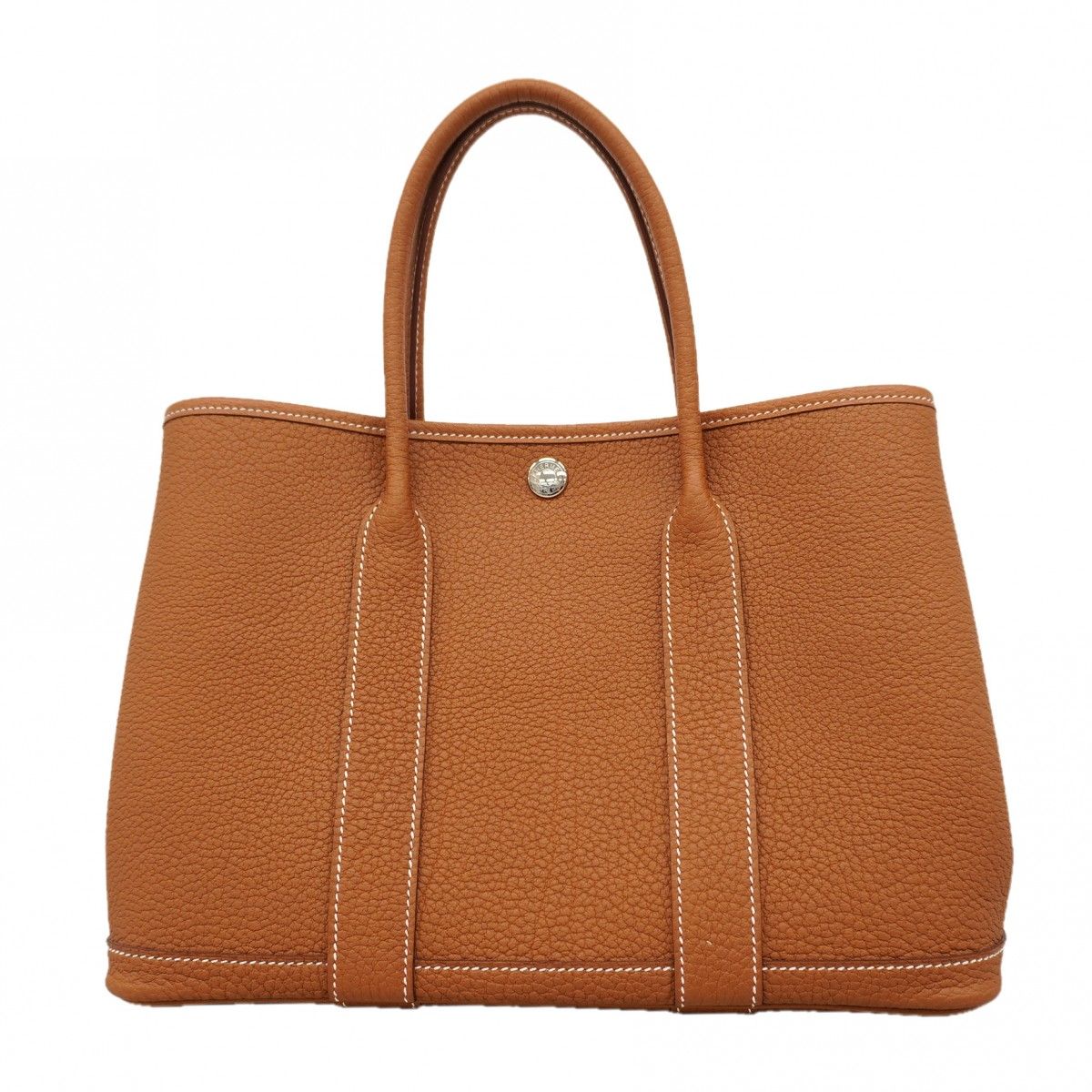 【6fd5323】エルメス トートバッグ ガーデンパーティTPM ネゴンダ ゴールド シルバー金具 W刻印【中古】レディース
