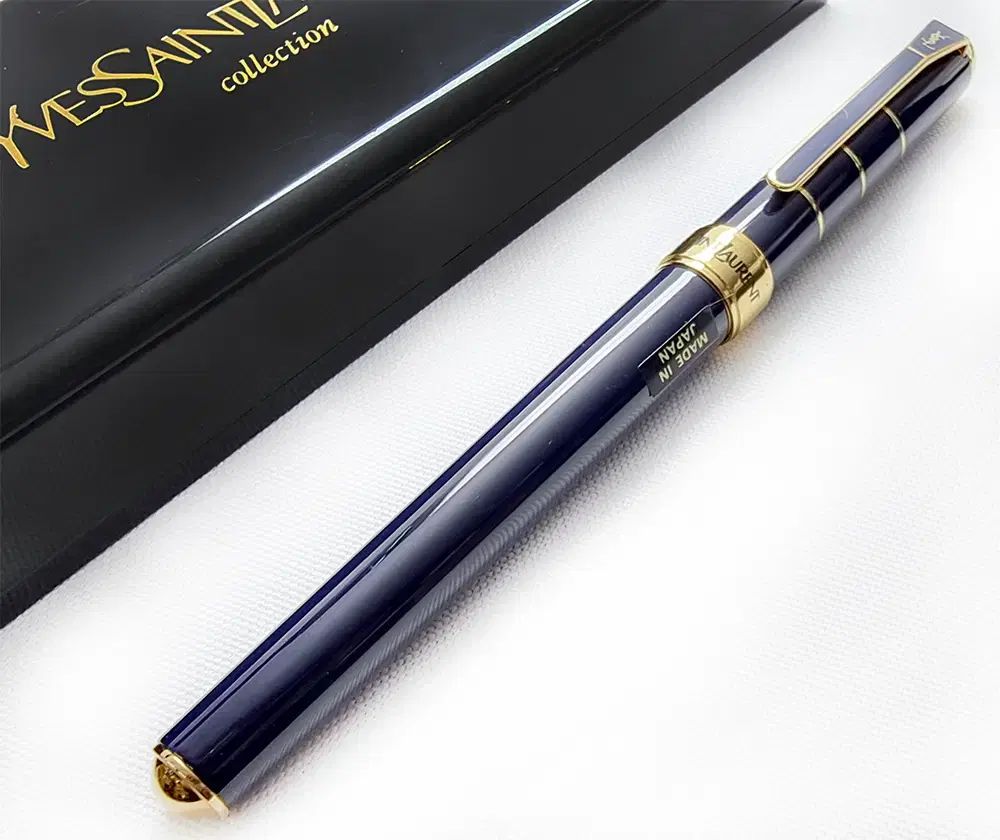 YVES SAINT LAURENT イヴ・サンローラン 万年筆 インディゴデニム カラー 新品 (未使用) 収納ボックス商品