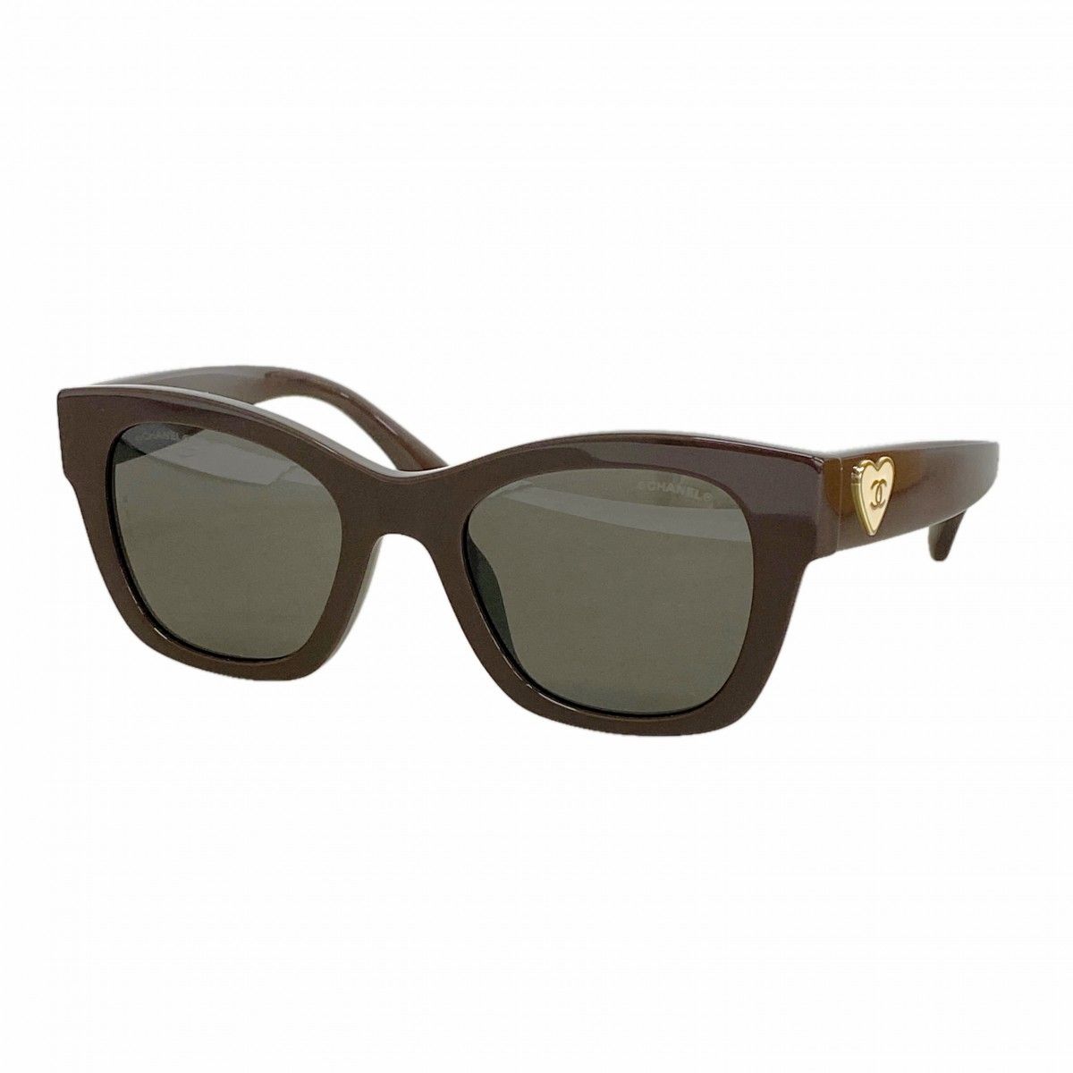 【6fd5432】シャネル サングラス 5478-A プラスチック ブラウン シャンパンゴールド金具【中古】レディース
