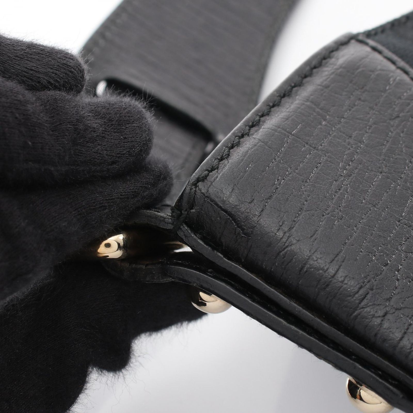 グッチ GUCCI ショルダーバッグ ホースビット GGキャンバス 137386 ブラック キャンバス レザー ホースビット ショルダーバッグ レディース Used A グッチ GUCCI ショルダーバッグ ホースビット GGキャンバス 137386 ブラック キャンバス レザー ホースビット ショルダーバッグ レディース Used A