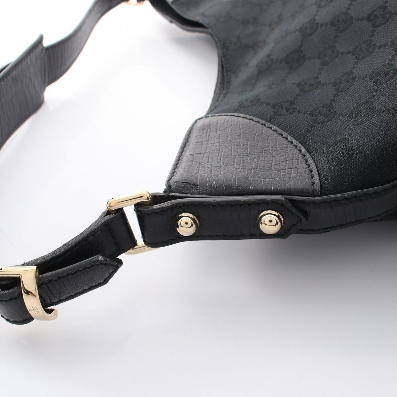グッチ GUCCI ショルダーバッグ ホースビット GGキャンバス 137386 ブラック キャンバス レザー ホースビット ショルダーバッグ レディース Used A グッチ GUCCI ショルダーバッグ ホースビット GGキャンバス 137386 ブラック キャンバス レザー ホースビット ショルダーバッグ レディース Used A