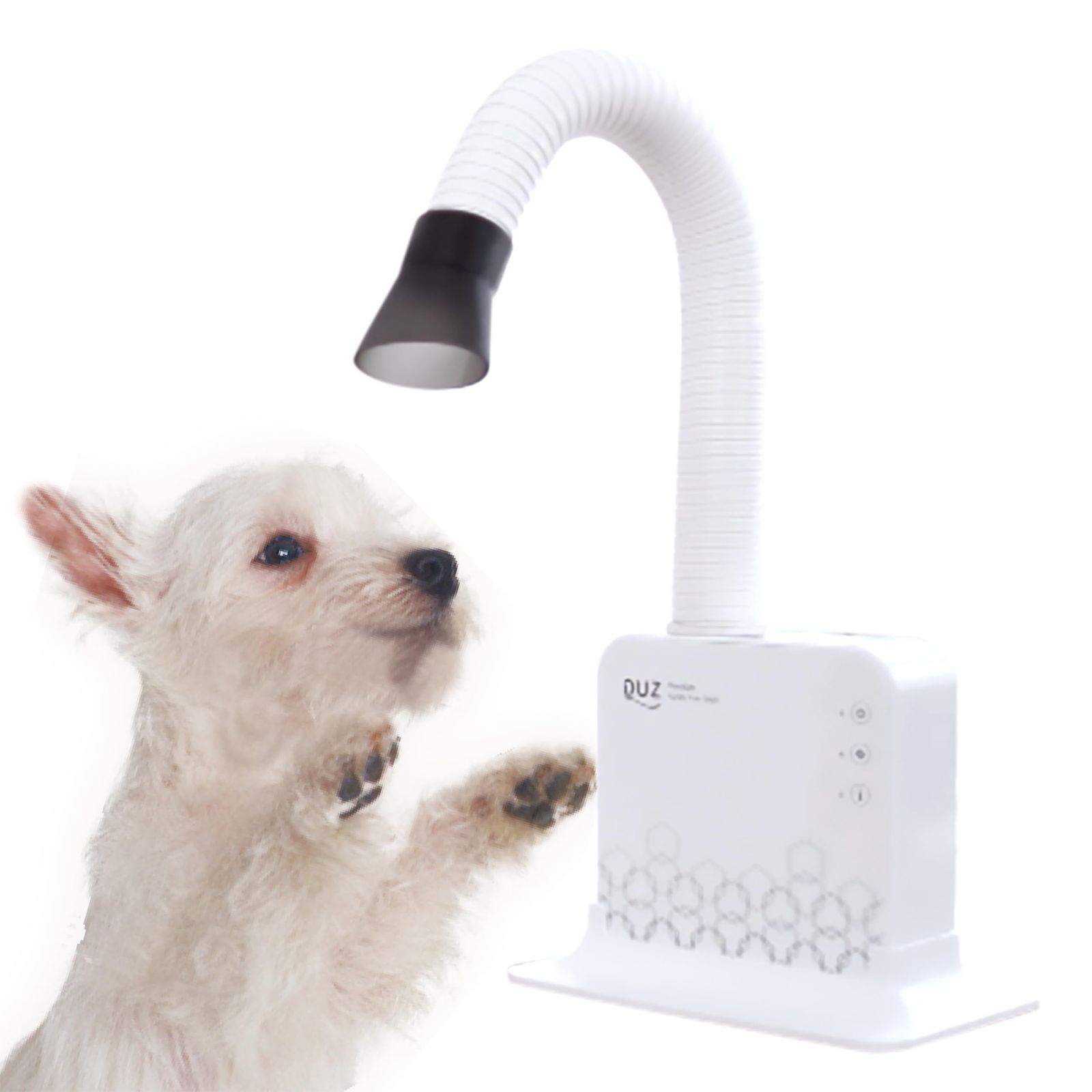 DUZ 2 Pro ハンズフリーペットドライヤー 犬 猫 4温度 3風量調整 ホース取り外し可能 IMD-1000T