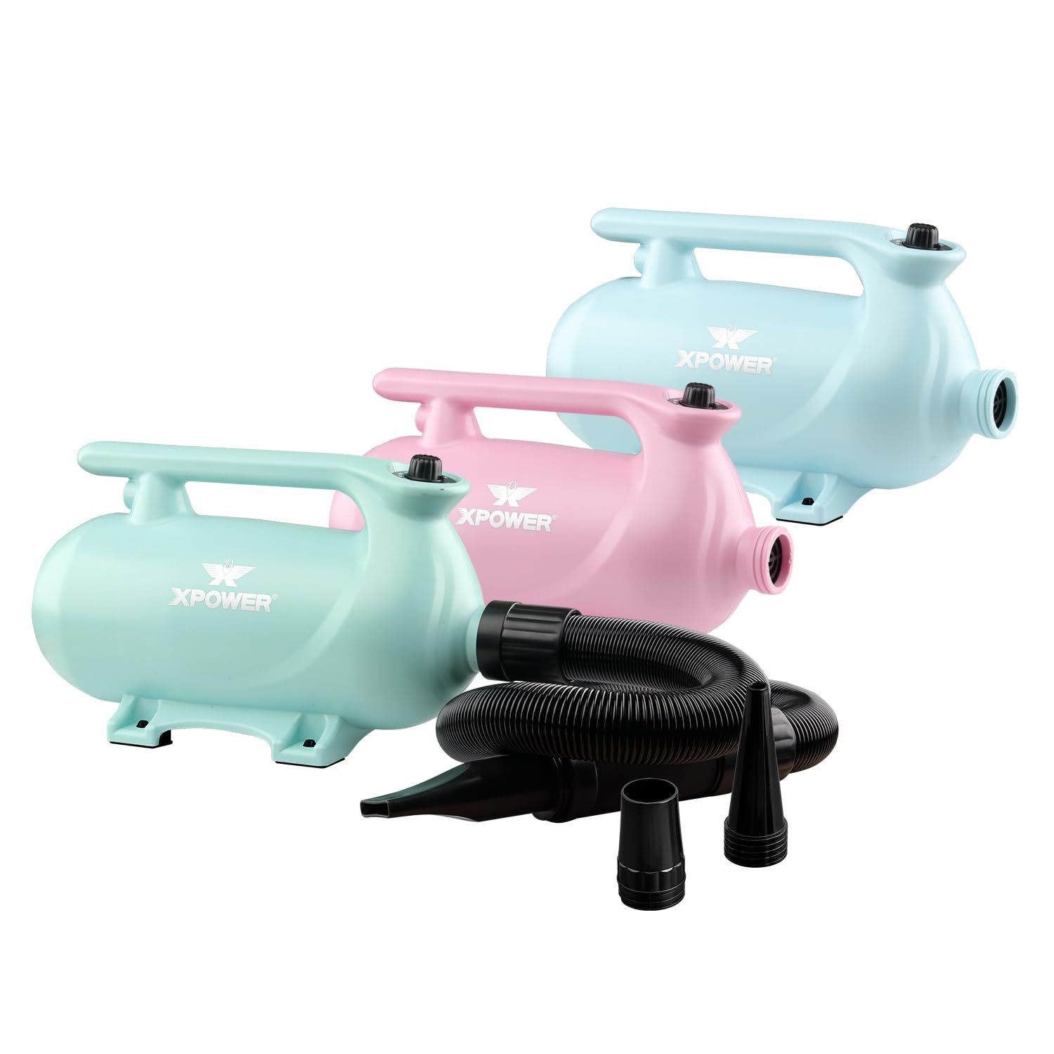 XPower B-163ペットドライヤー 低騒音 二段階調節可能な熱設定 三つの