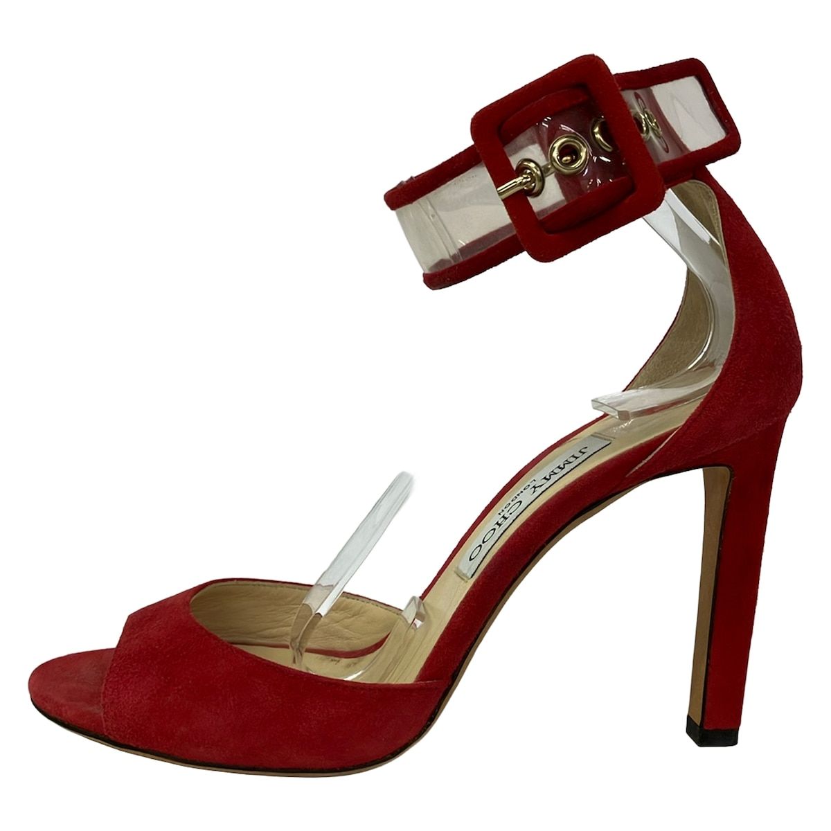 JIMMY CHOO(ジミーチュウ) パンプス 38 1/2 レディース - レッド