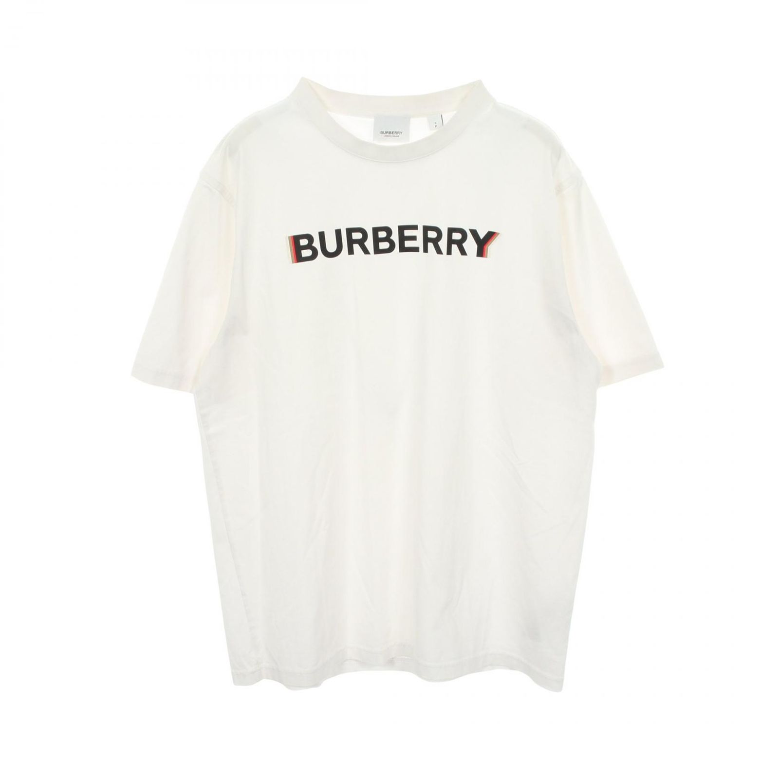 バーバリー BURBERRY 半袖Tシャツ ロゴプリント クルーネック コットン Tシャツ メンズ Used B