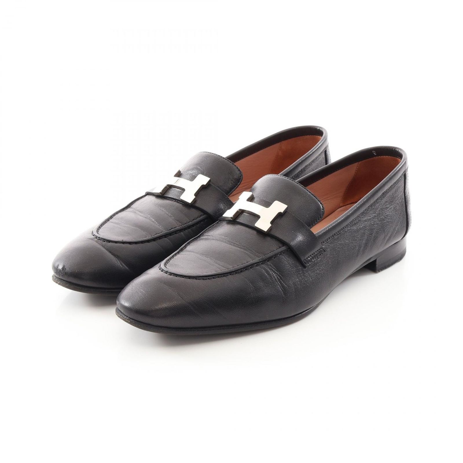 エルメス HERMES ローファー モカシン パリ レザー モカシン レディース Used B