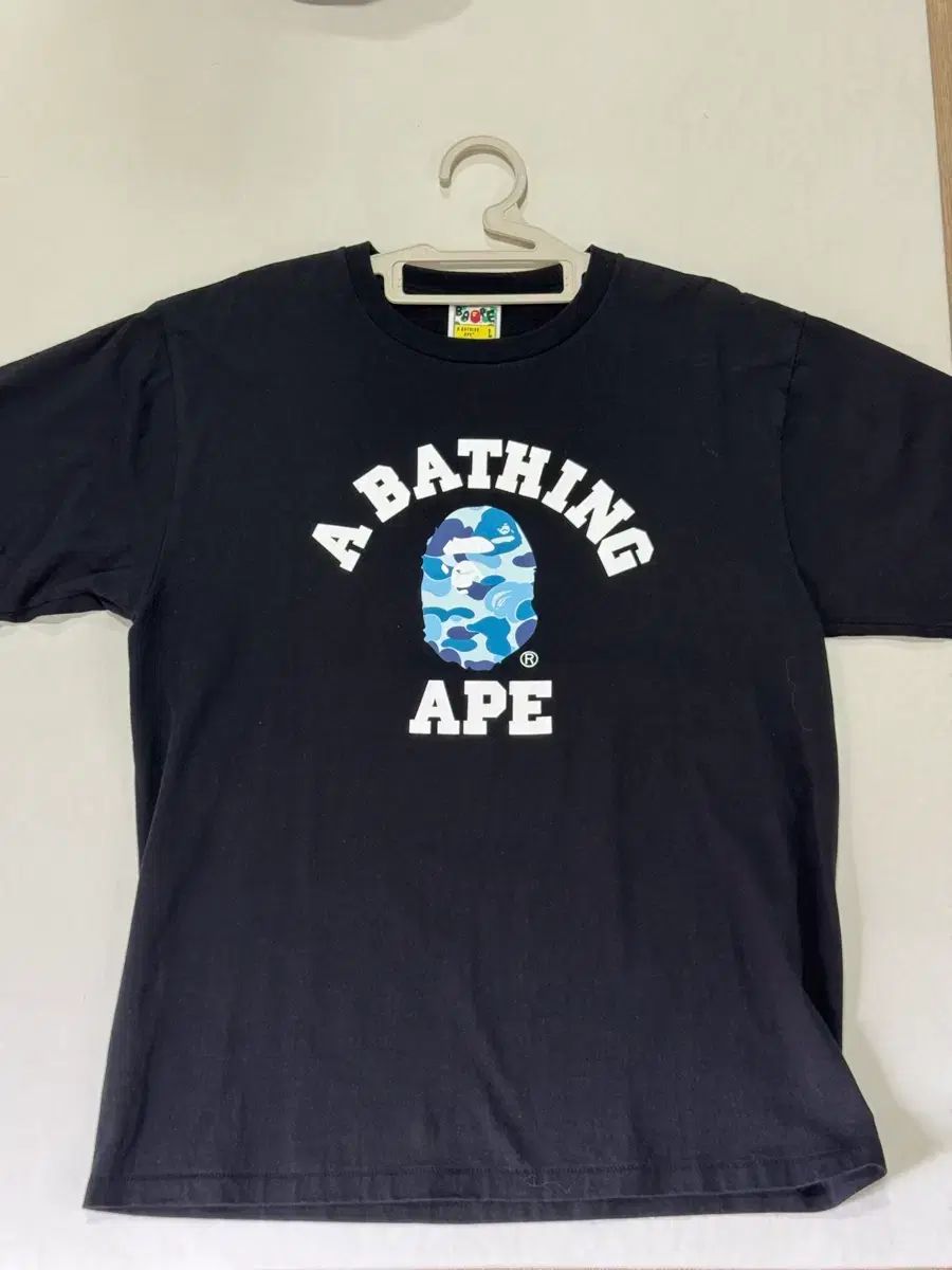 A BATHING APE ブルー カモフラ Tシャツ L