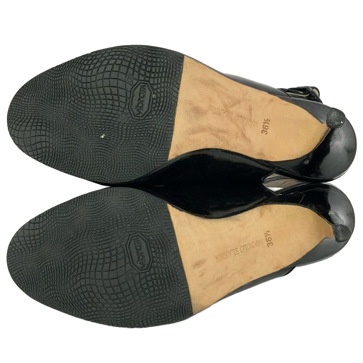 MANOLO BLAHNIK(マノロブラニク) サンダル 36 1/2 レディース - 黒