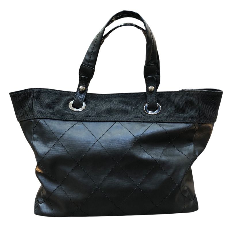 シャネル CHANEL パリピアリッツトートMM A34209 ブラック シルバー金具 コーティングキャンバス レディース トートバッグ 69,850円