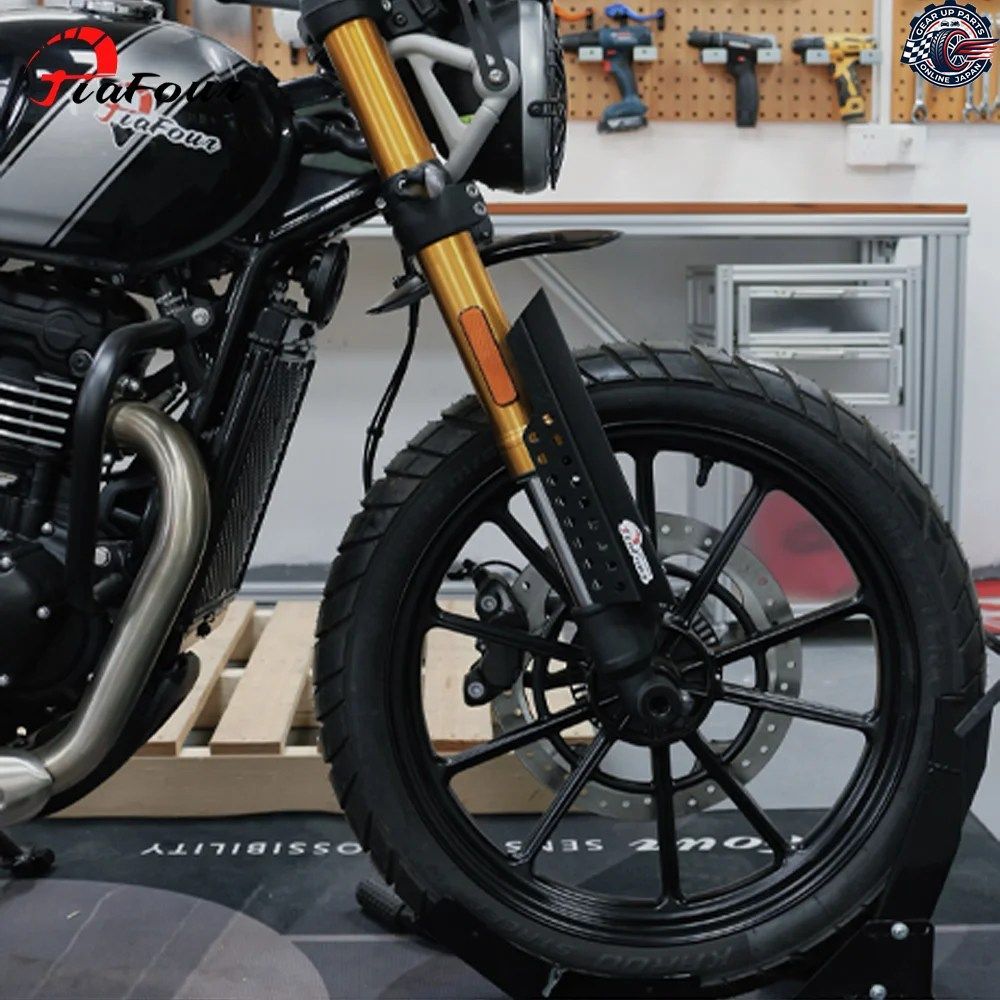 オートバイ用マッドガード スクランブラー400X スピード400 スピードT4 スクランブラー400XC トラッカー400 フロントハイマウントフェンダ