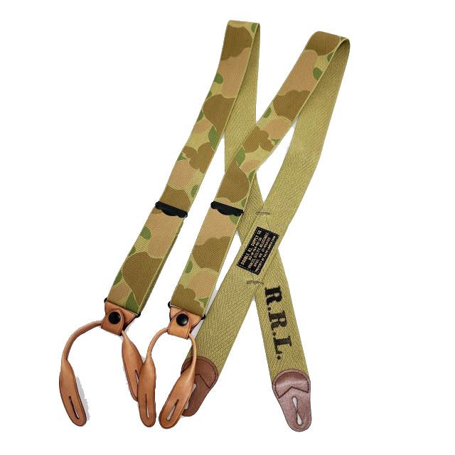 ダブルアールエル RRL FROG CAMO BRACE フロッグ カモフラ柄