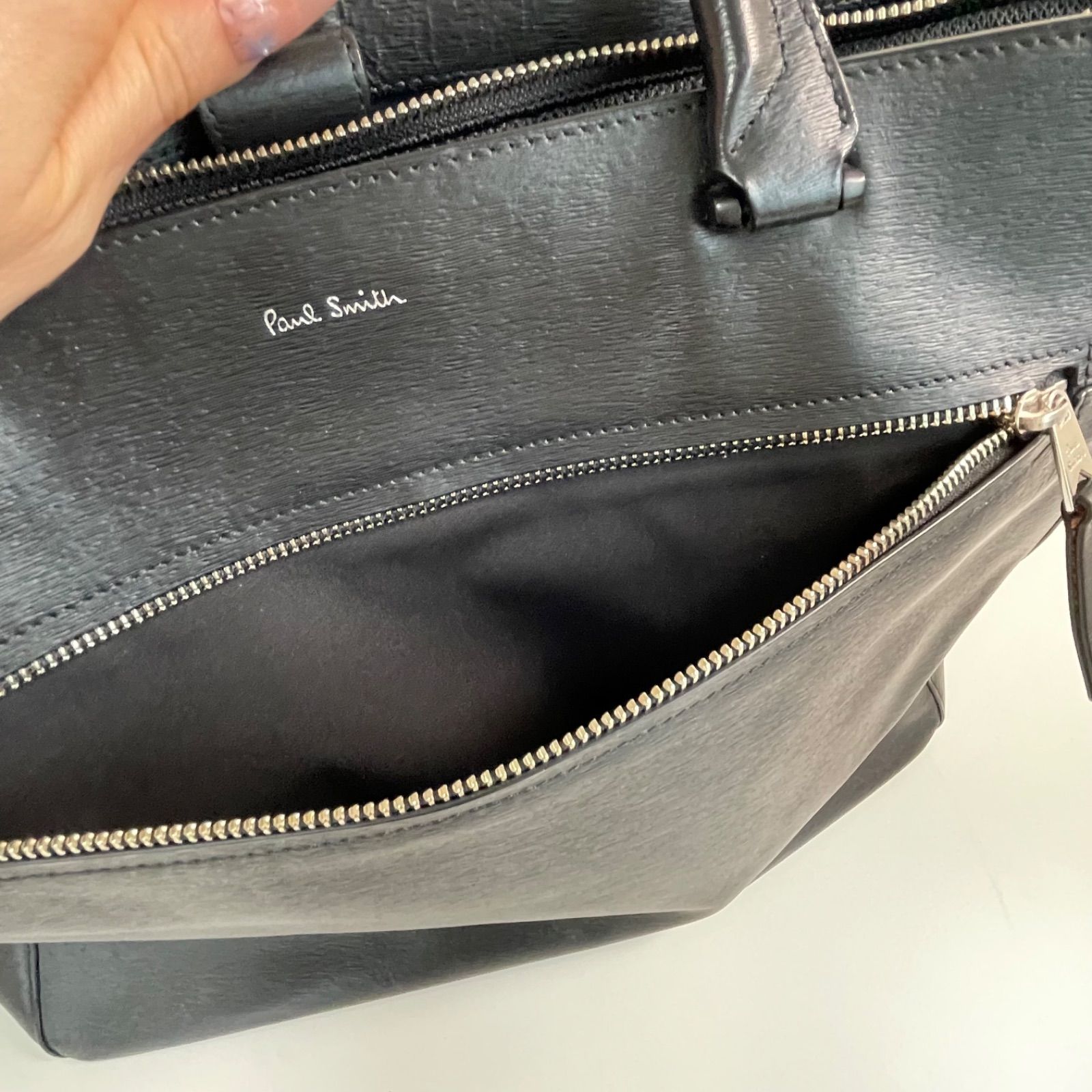 美品 Paul Smith ストローグレインレザー ビジネスバッグ トートバッグ