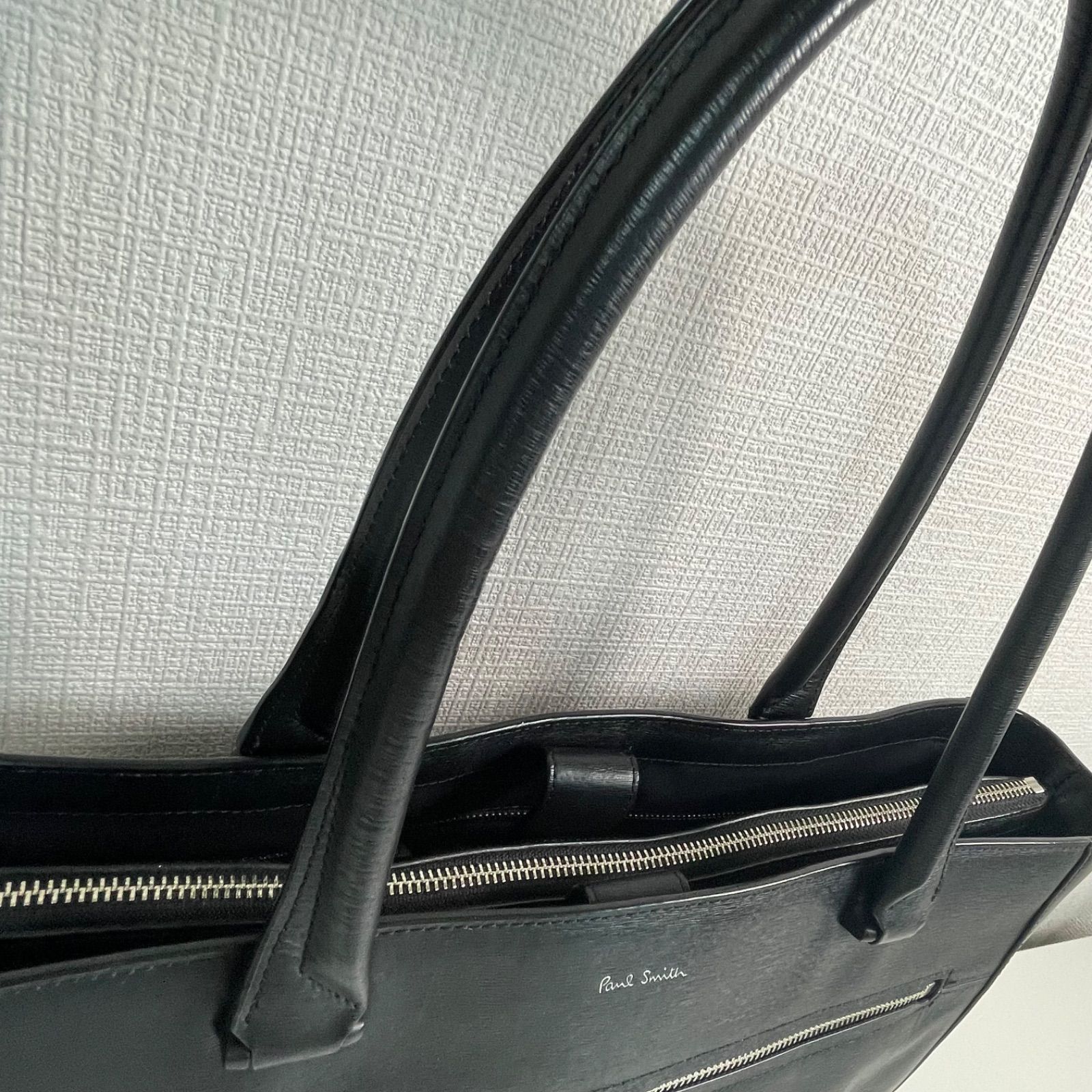美品 Paul Smith ストローグレインレザー ビジネスバッグ トートバッグ