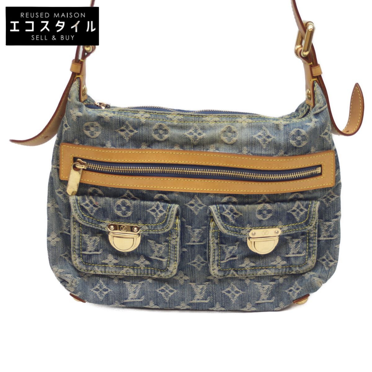 LOUIS VUITTON ルイヴィトン 06年 M95049 モノグラムデニム バギーPM ロングストラップ