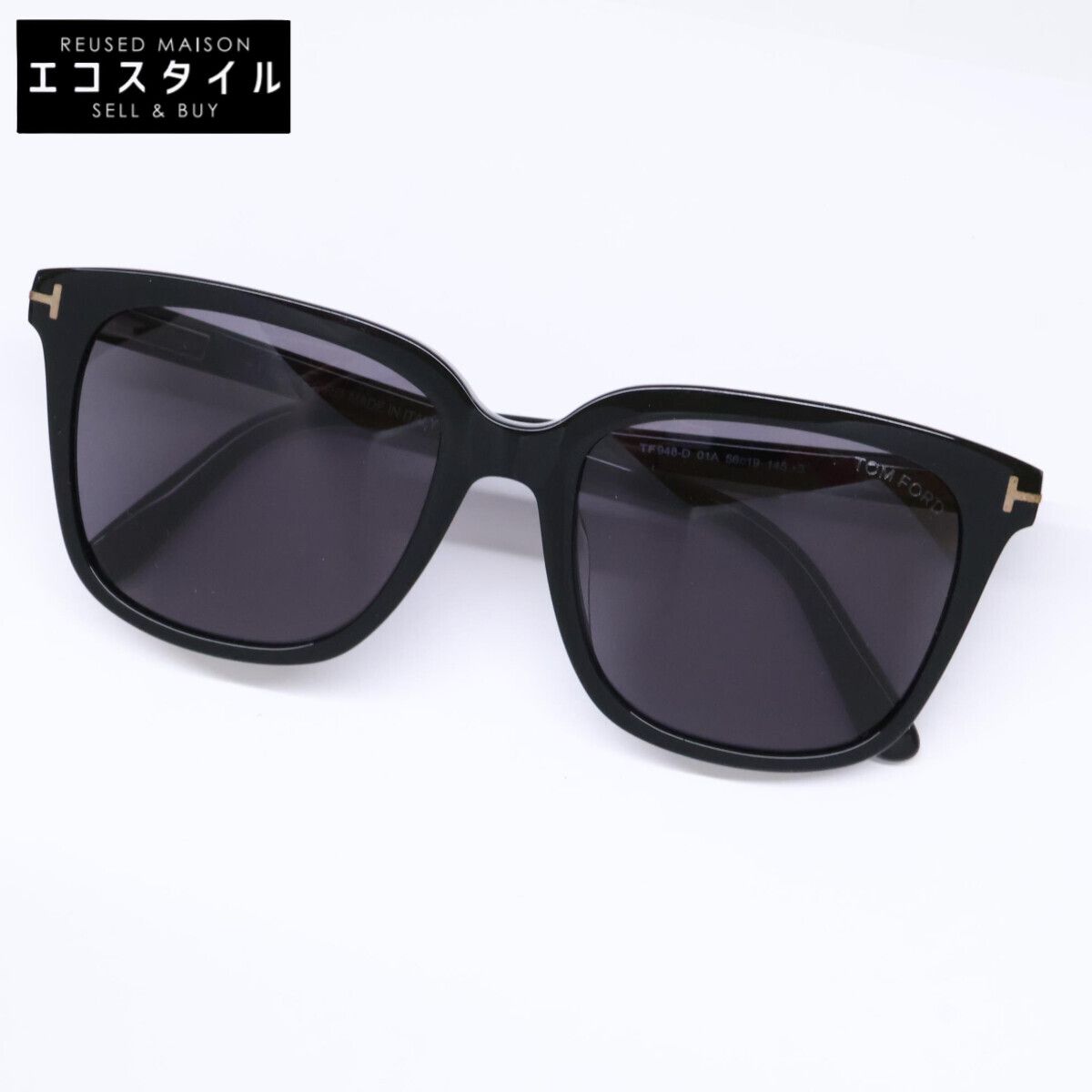 TOM FORD　トムフォード　TF948-D 01A ウェリントンシェイプ　56□19 145