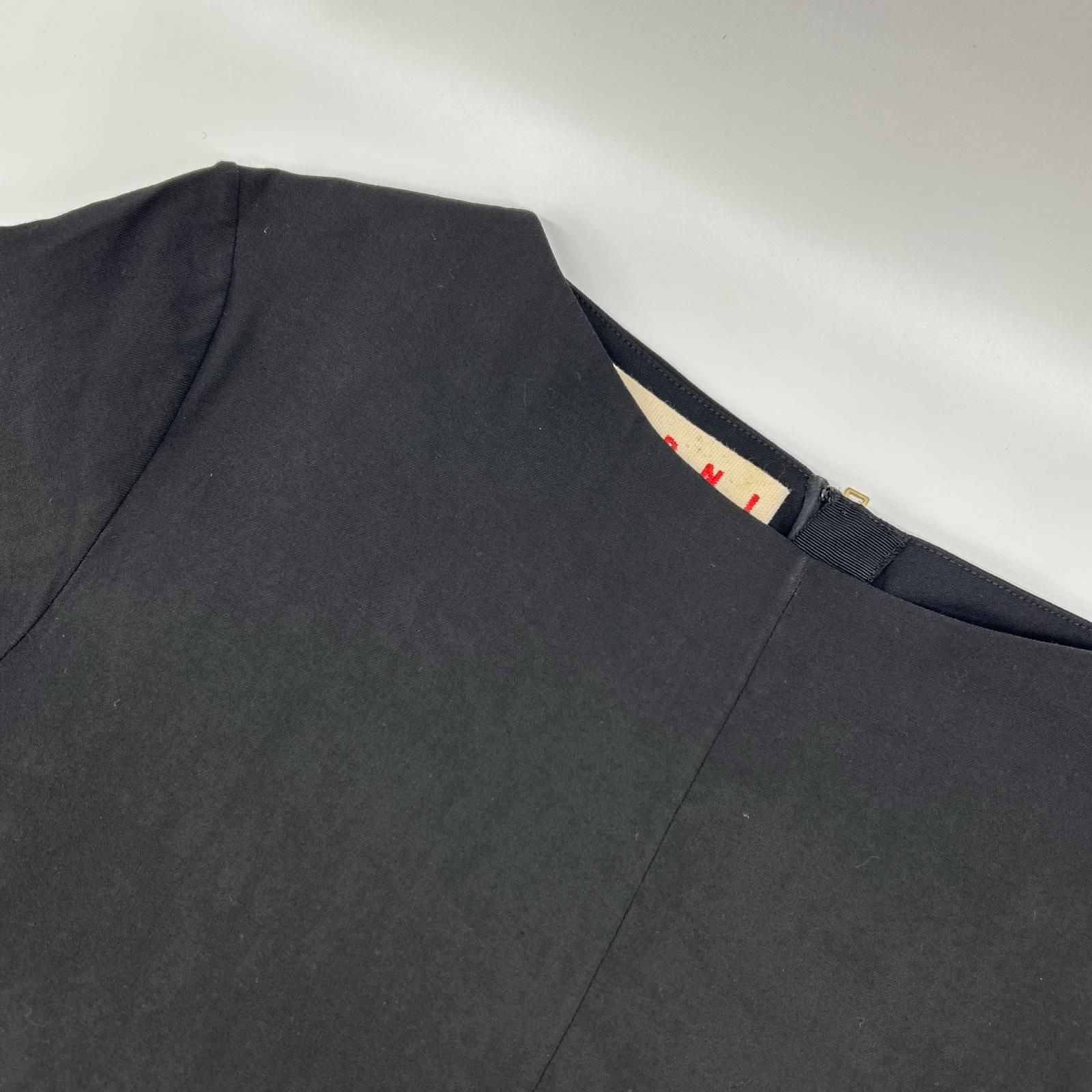 MARNI マルニ TNMAR01A00TL234 ブラック アシンメトリー ワンピース 40