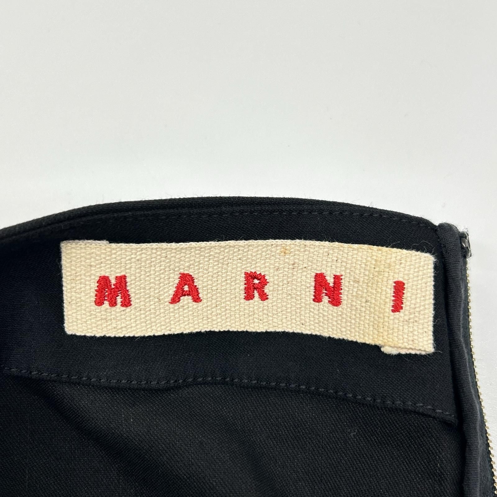 MARNI マルニ TNMAR01A00TL234 ブラック アシンメトリー ワンピース 40