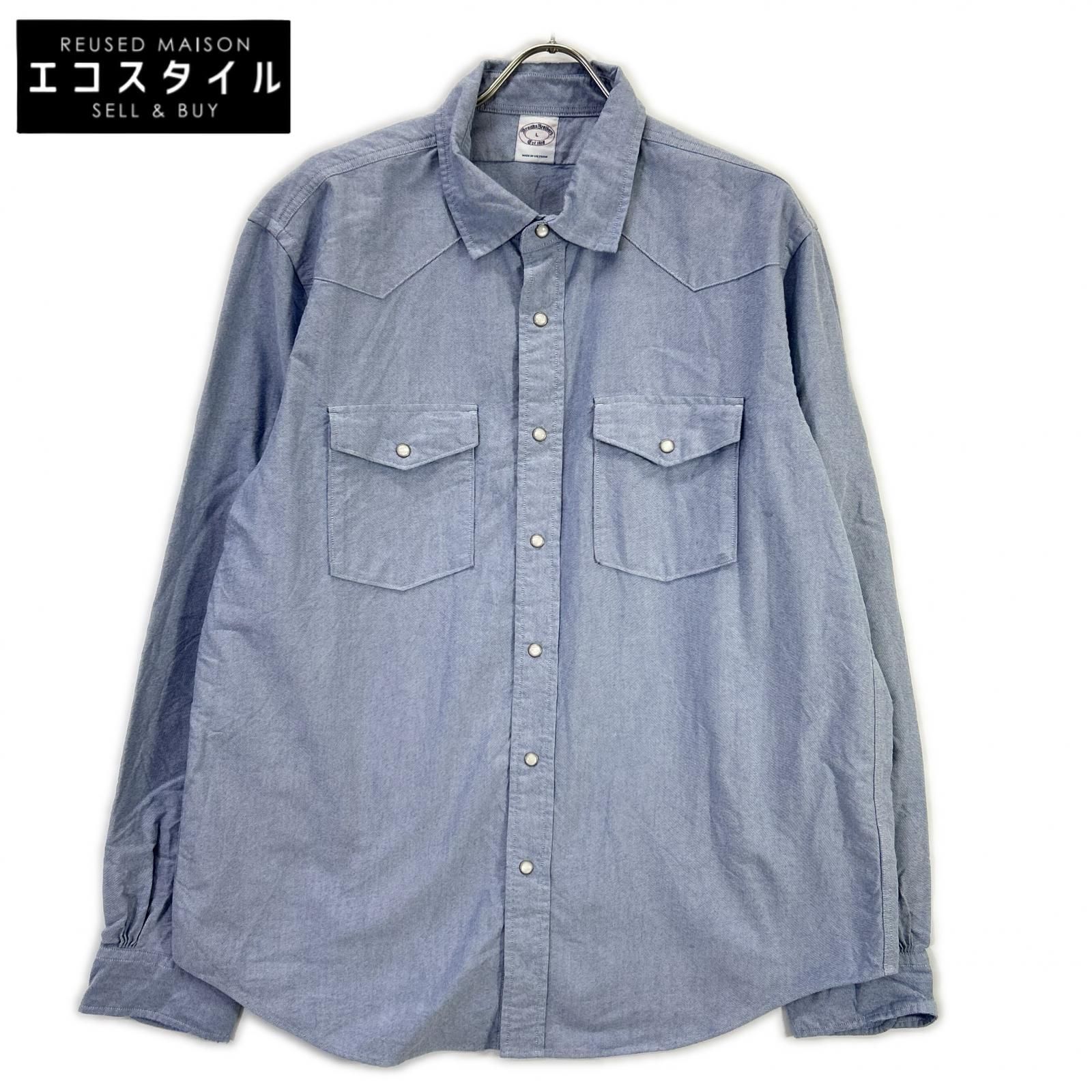 BrooksBrothers　ブルックスブラザーズ　サックスブルー 100221444 OXフォード ウエスタン フライデーシャツ　L