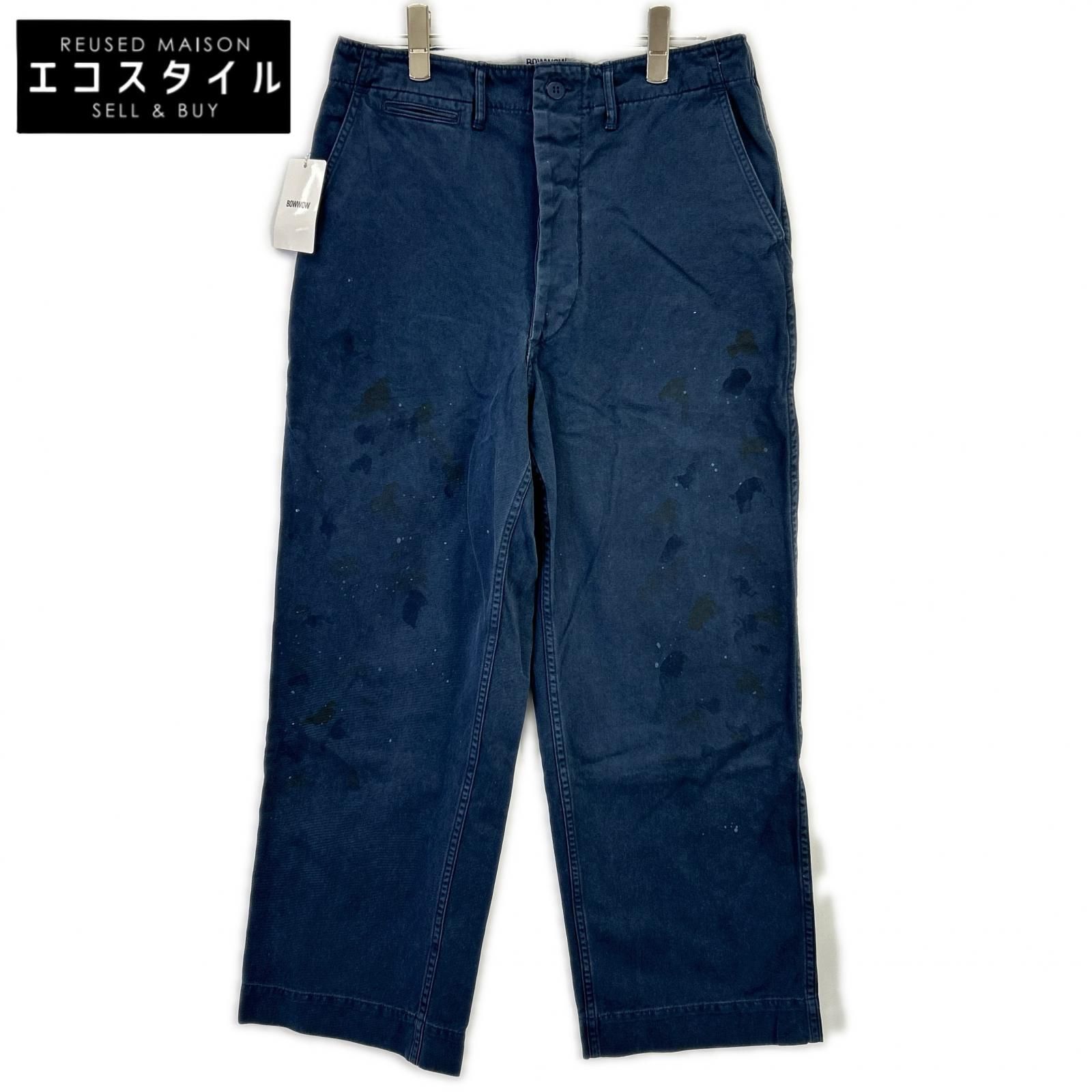BOWWOW　バウウワ　24AW BW242-WTD エイジングネイビー ヴィンテージペイント加工 ミリタリーチノワークパンツ/WORK TROUSERS DUSTY　M