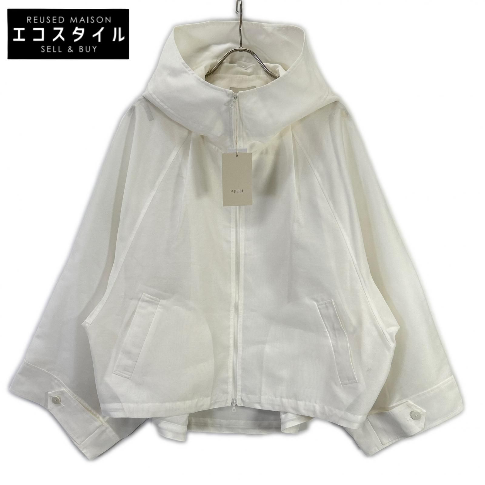 LE PHIL　ル フィル　534-5150301 25SS ホワイト FLUFFY FLUFFY ジャケット ジップアップ フード　F
