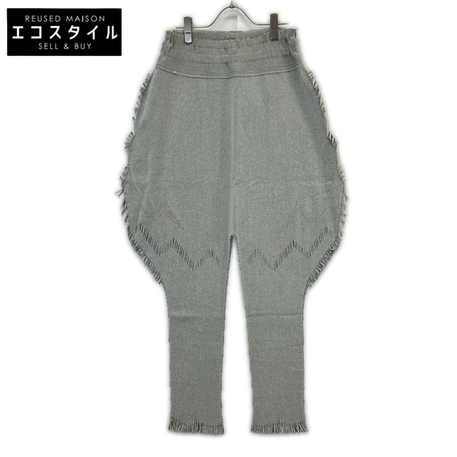 ISSEY MIYAKE　イッセイミヤケ　IF84KF592 グレー フリンジ サルエルパンツ　2