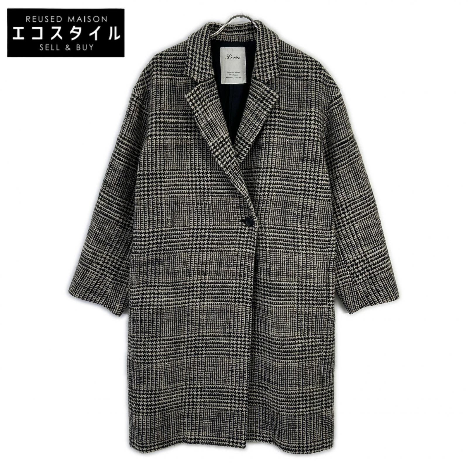 Lisiere　リジエール　CHECK W COAT チェック ダブルコート