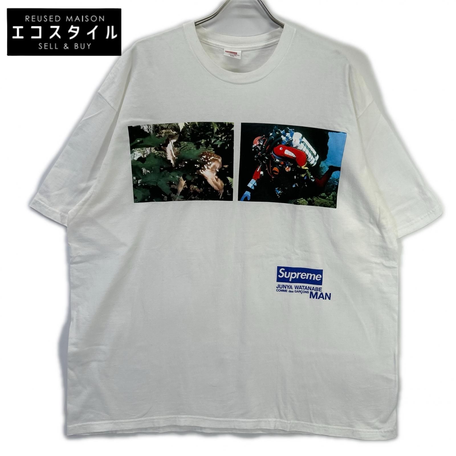 Supreme シュプリーム 【×JUNYA WATANABE MAN】ホワイト グラフィックTシャツ XXL