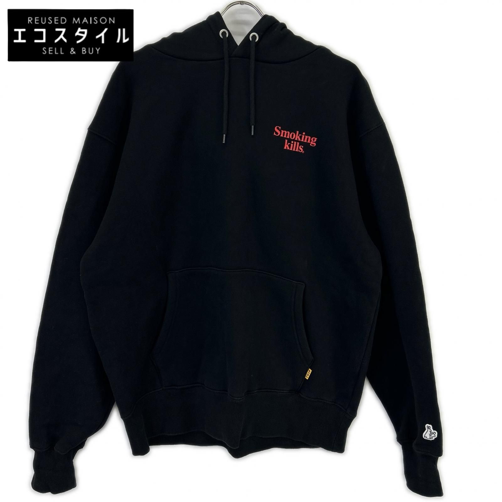 FR2　エフアールツー　ブラック Smoking kills パーカー　L