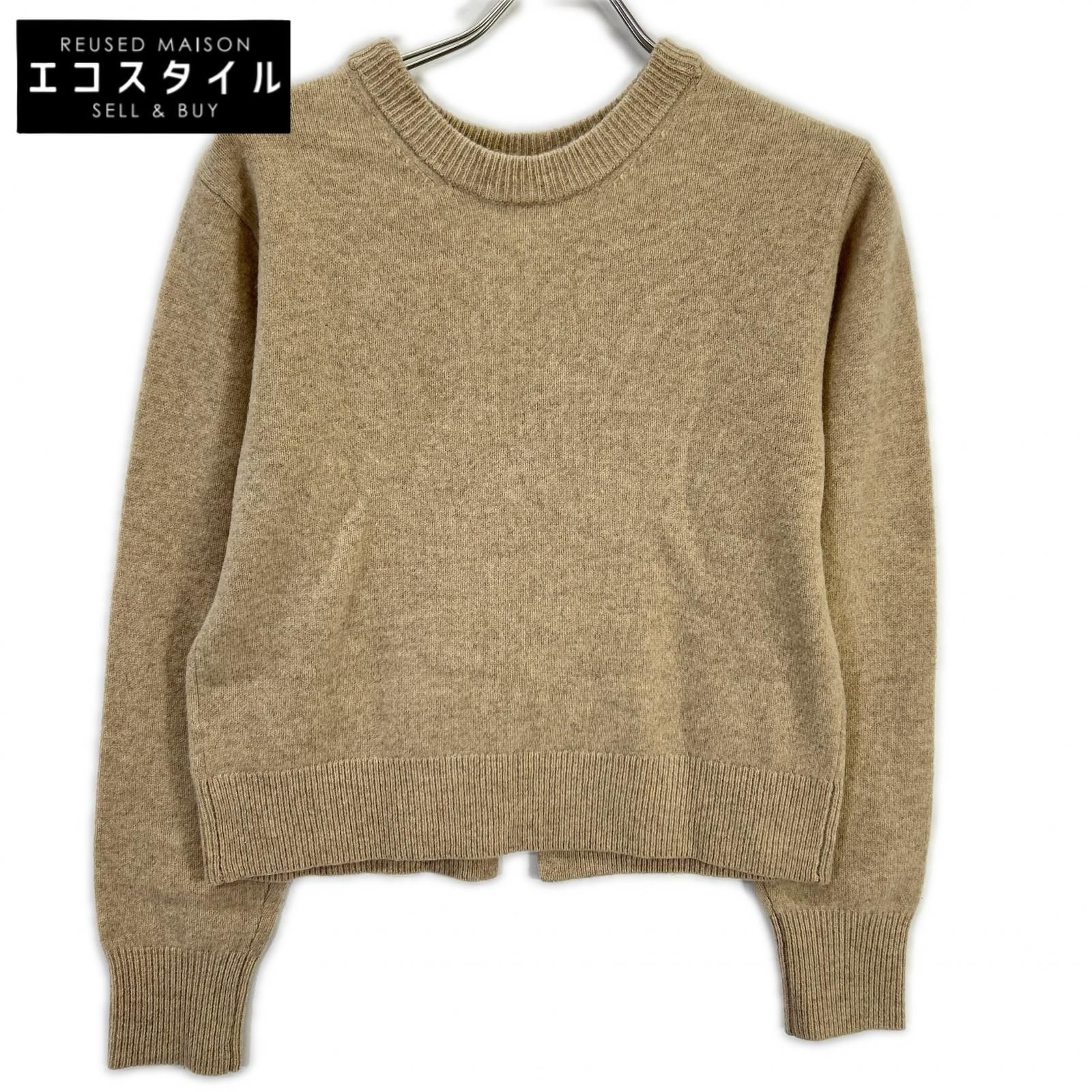 CLANE　クラネ　24AW ベージュ W FACE CENTER SLIT KNIT TOPS　1