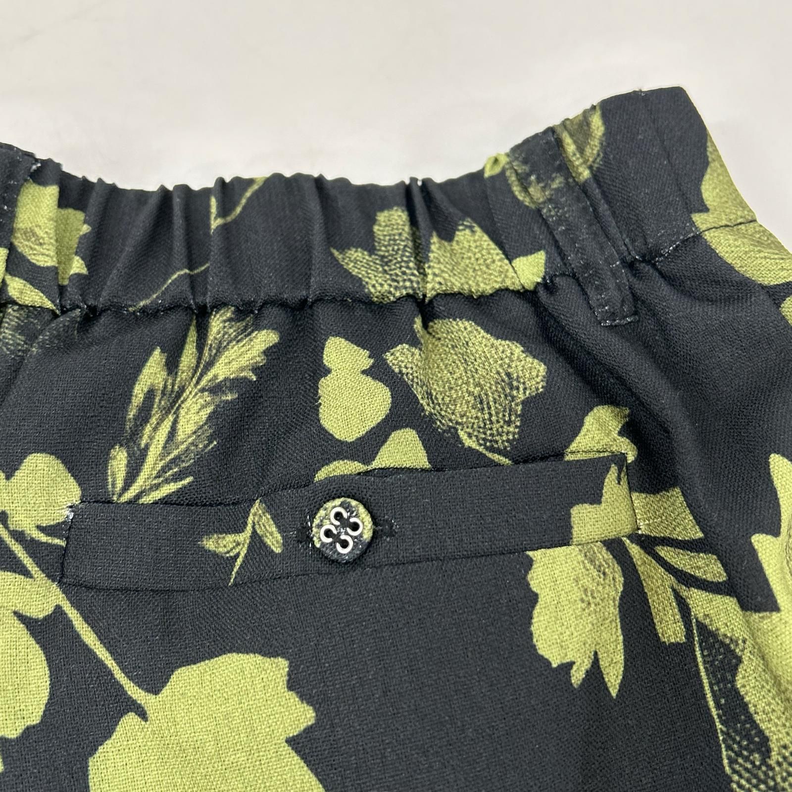 Ameri アメリ ブラック GRAINY FLOWER STRAIGHT PANTS S - メルカリ