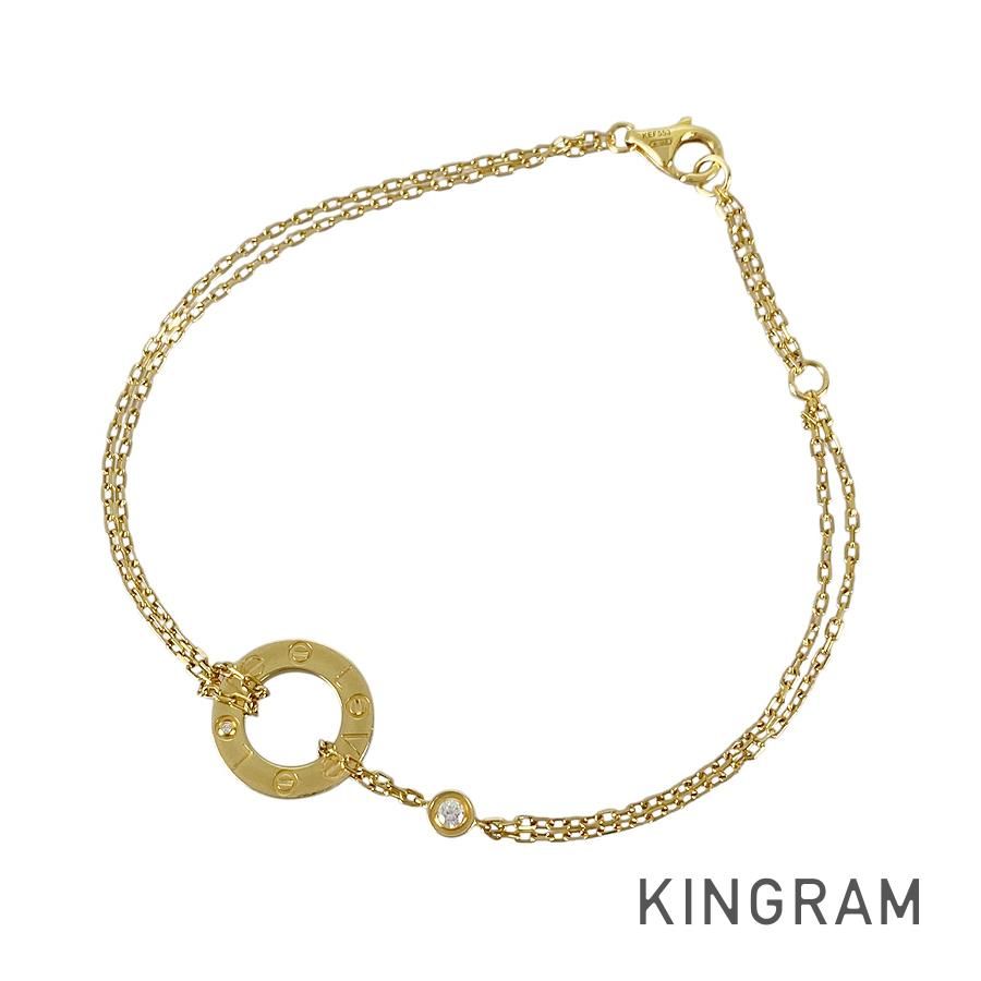 カルティエ Cartier ラブサークル K18YG ダイヤモンド ブレスレット ftj【中古】