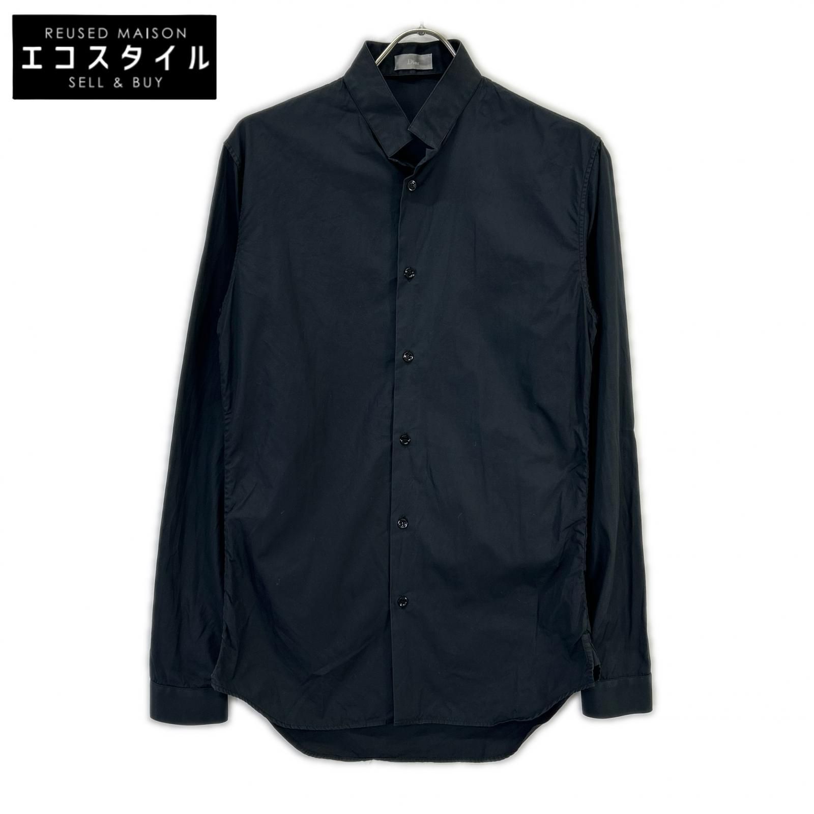 Dior HOMME ディオールオム ネイビー 163C505A1581 スタンドカラー コットンブロード ドレス シャツ 37 Dior HOMME ディオールオム ネイビー 163C505A1581 スタンドカラー