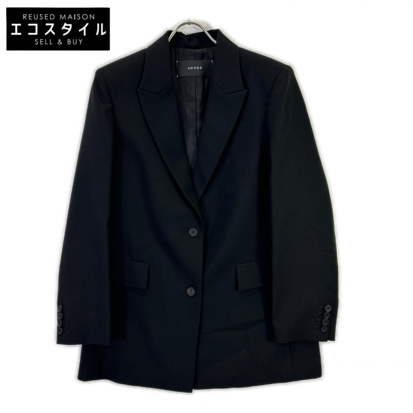 ADORE　アドーア　【BLACK LABEL】531-0250945 ブラック ドライウールジャケット　38