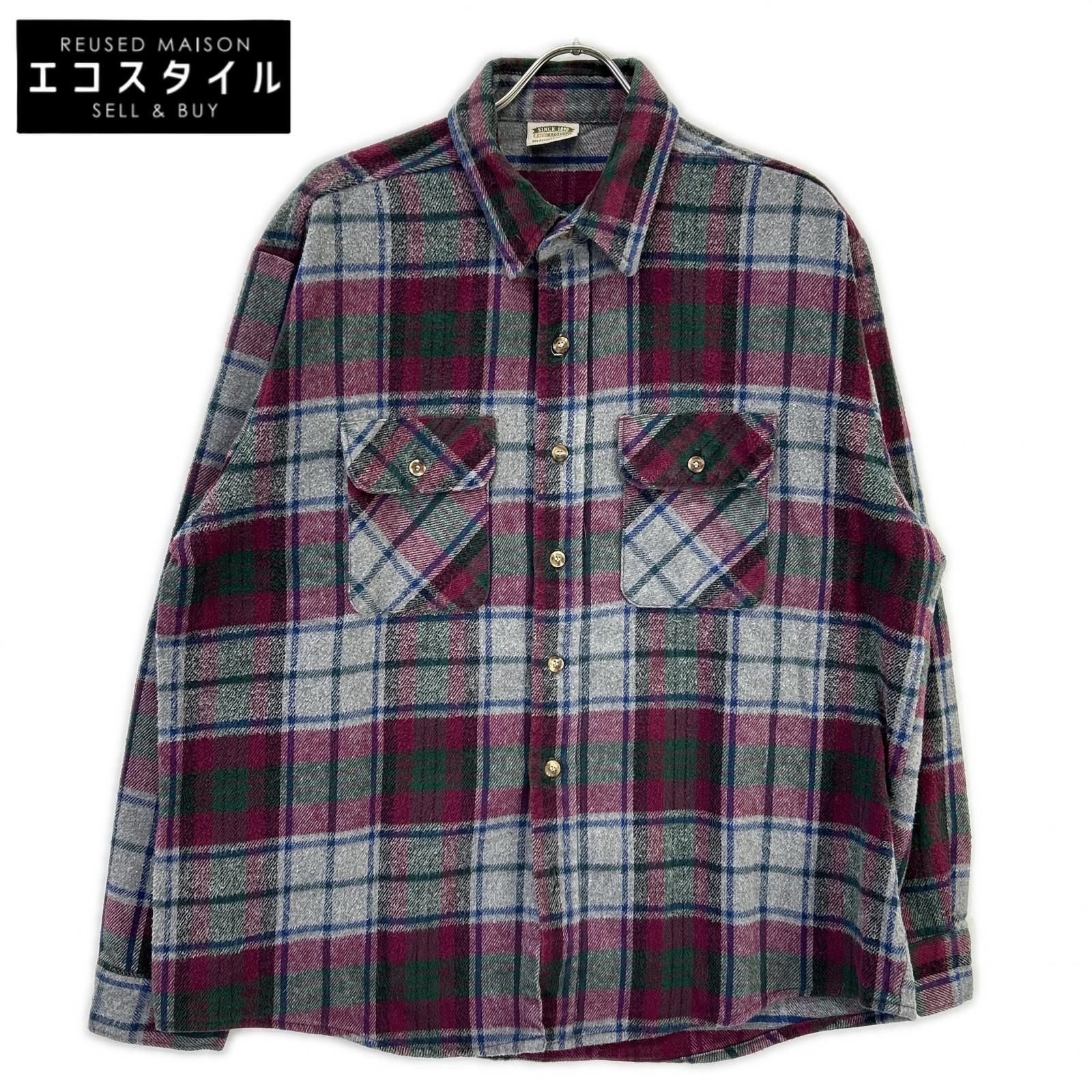 five brother　ファイブブラザー　90's マルチカラー チェック柄 コットンヘビーネルシャツ　XL