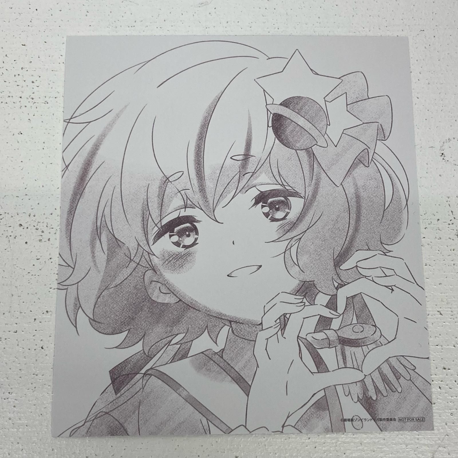 イオン広店】 紺野純子 描き下ろしミニ色紙風カード 劇場版 ゾンビ
