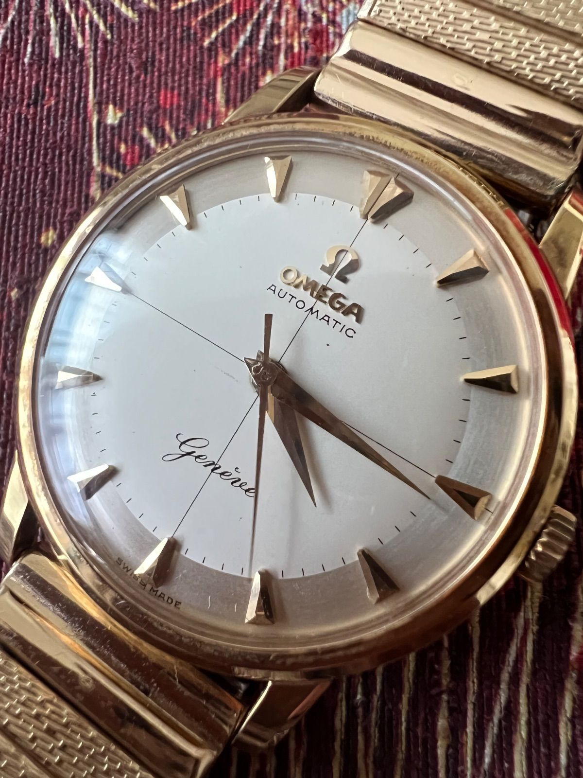 極上美品☆オメガ　OMEGA☆ジュネーブ☆自動巻き☆アンティーク時計☆メンズ　ラウンド