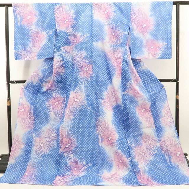 新品・浴衣】有松鳴海絞り 夏着物 綿 仕付け糸付 tomihisa“夢中に